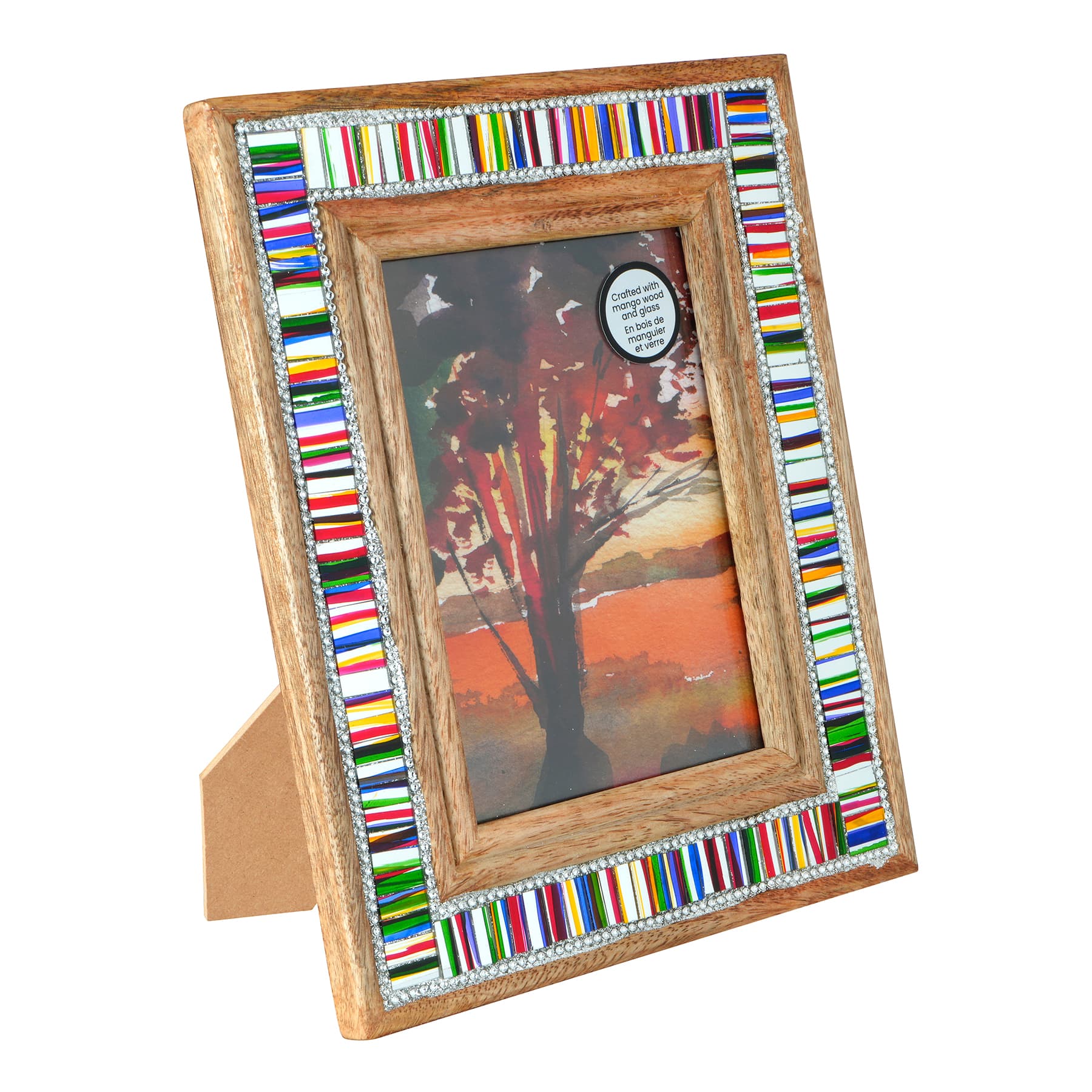 5&#x22; x 7&#x22; Wood &#x26; Glass Mosaic Tabletop Frame, Atelier by Studio D&#xE9;cor&#xAE;