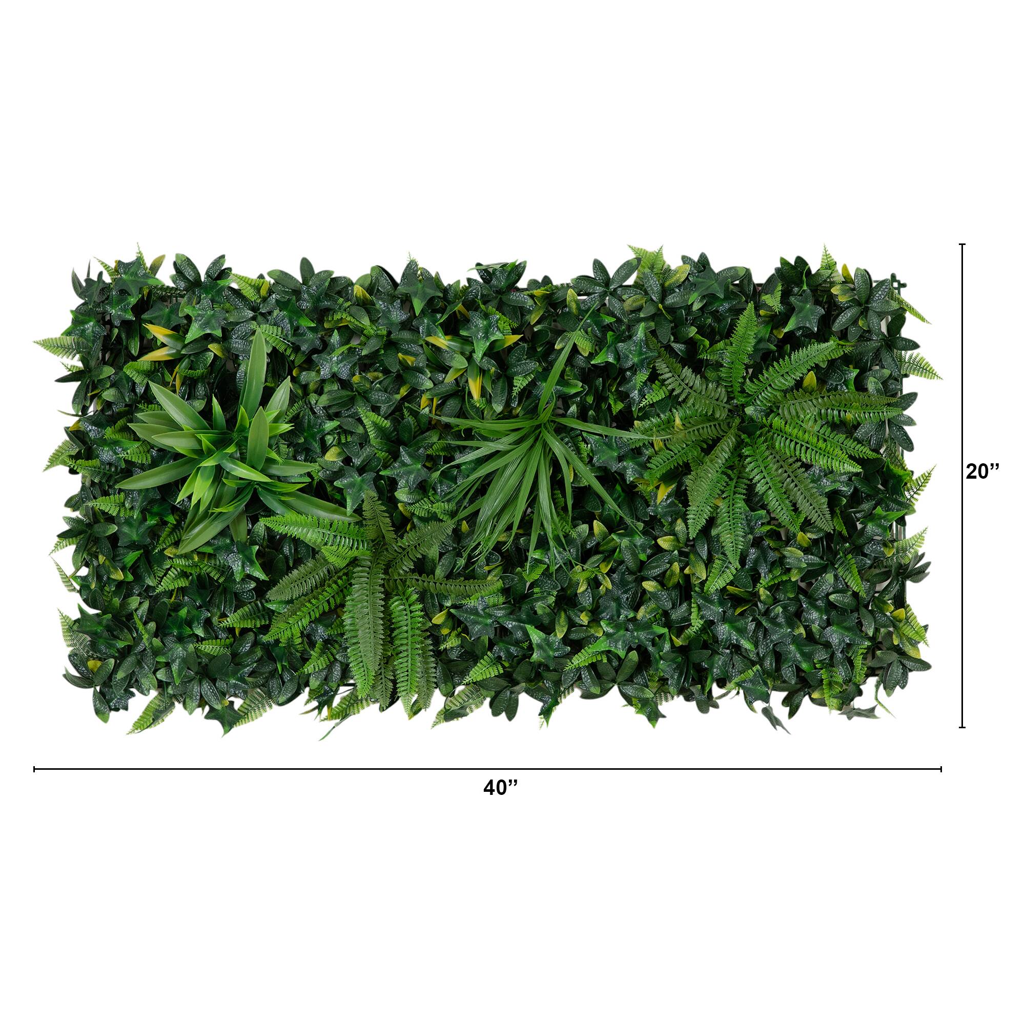 20" x 40" Andean Cloud Forest Artificial Living Wall Panel
