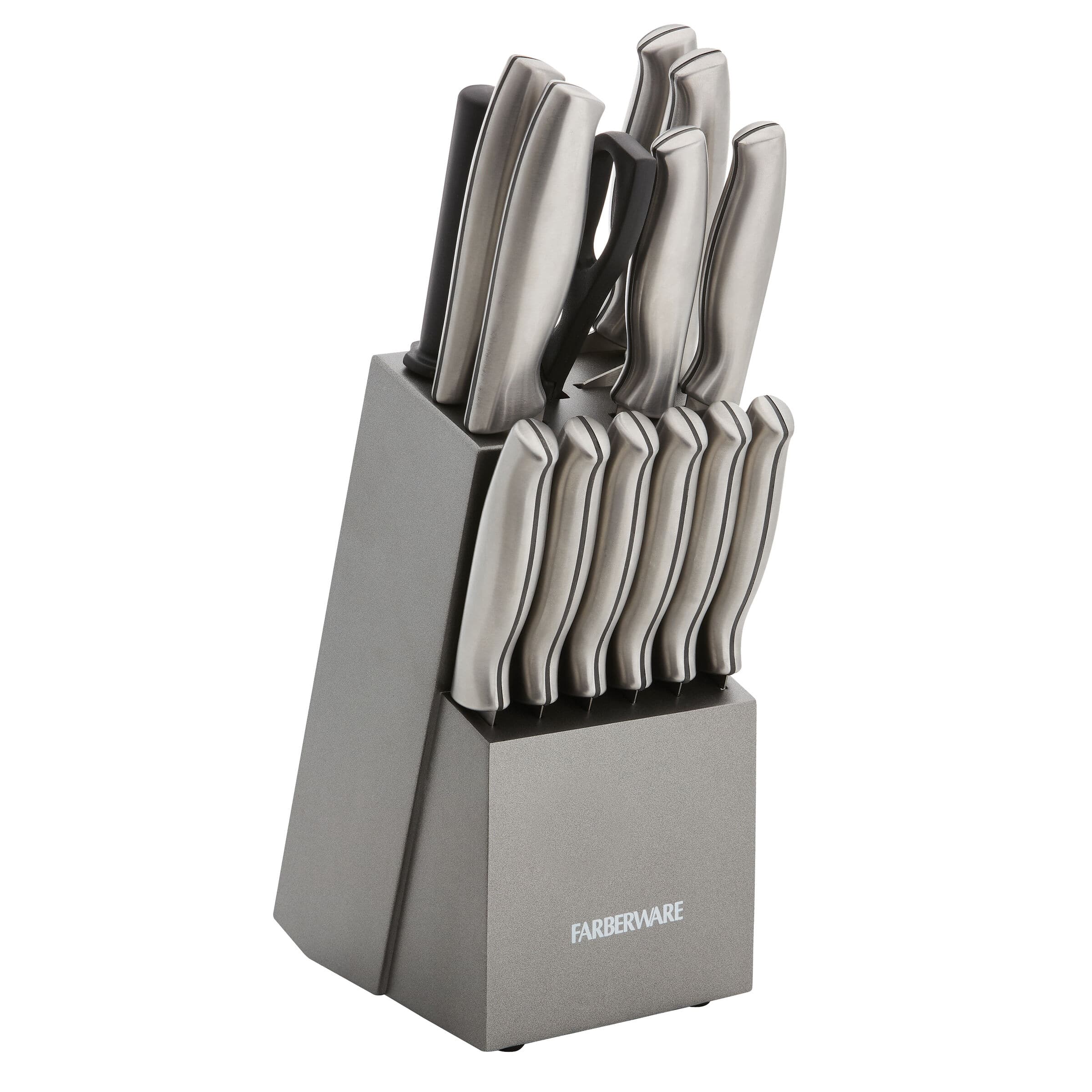 Farberware Stamped Stainless Steel & Graphite 15-Piece Cutlery Set