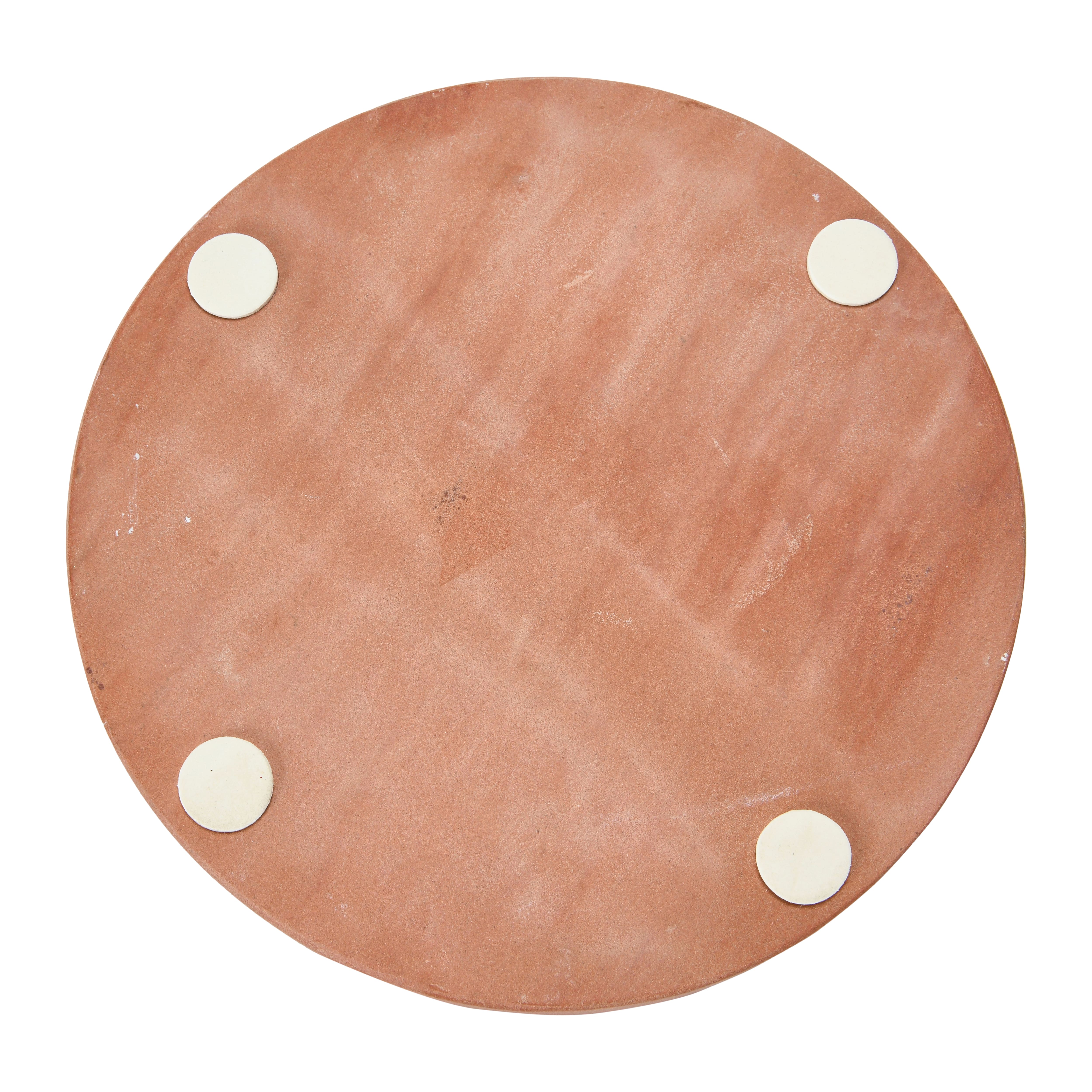 10&#x22; Terracotta Round Sandstone Trivet