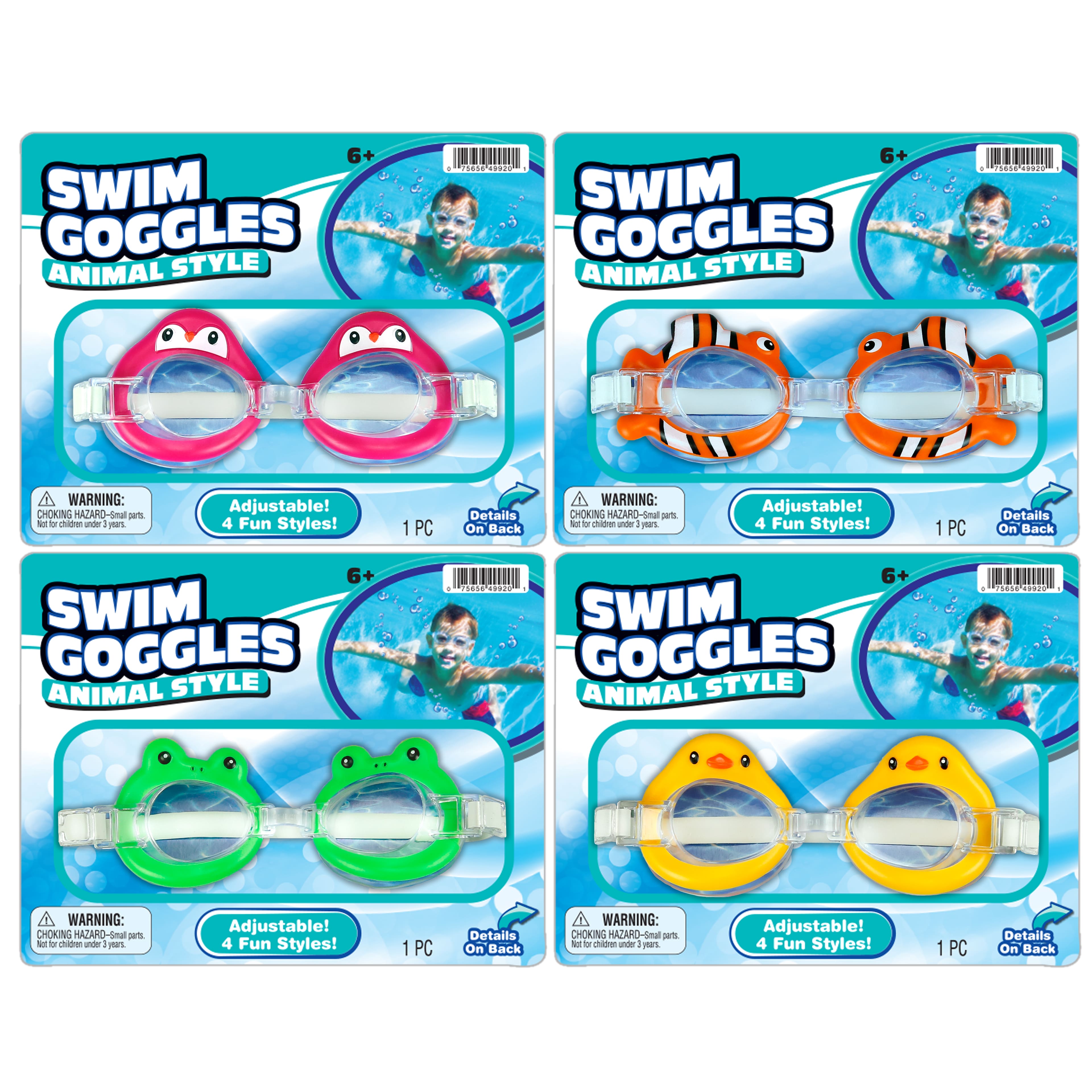 Assorted Ja-Ru&#xAE; Dive Fun Animal Style Swim Goggles, 1pc.