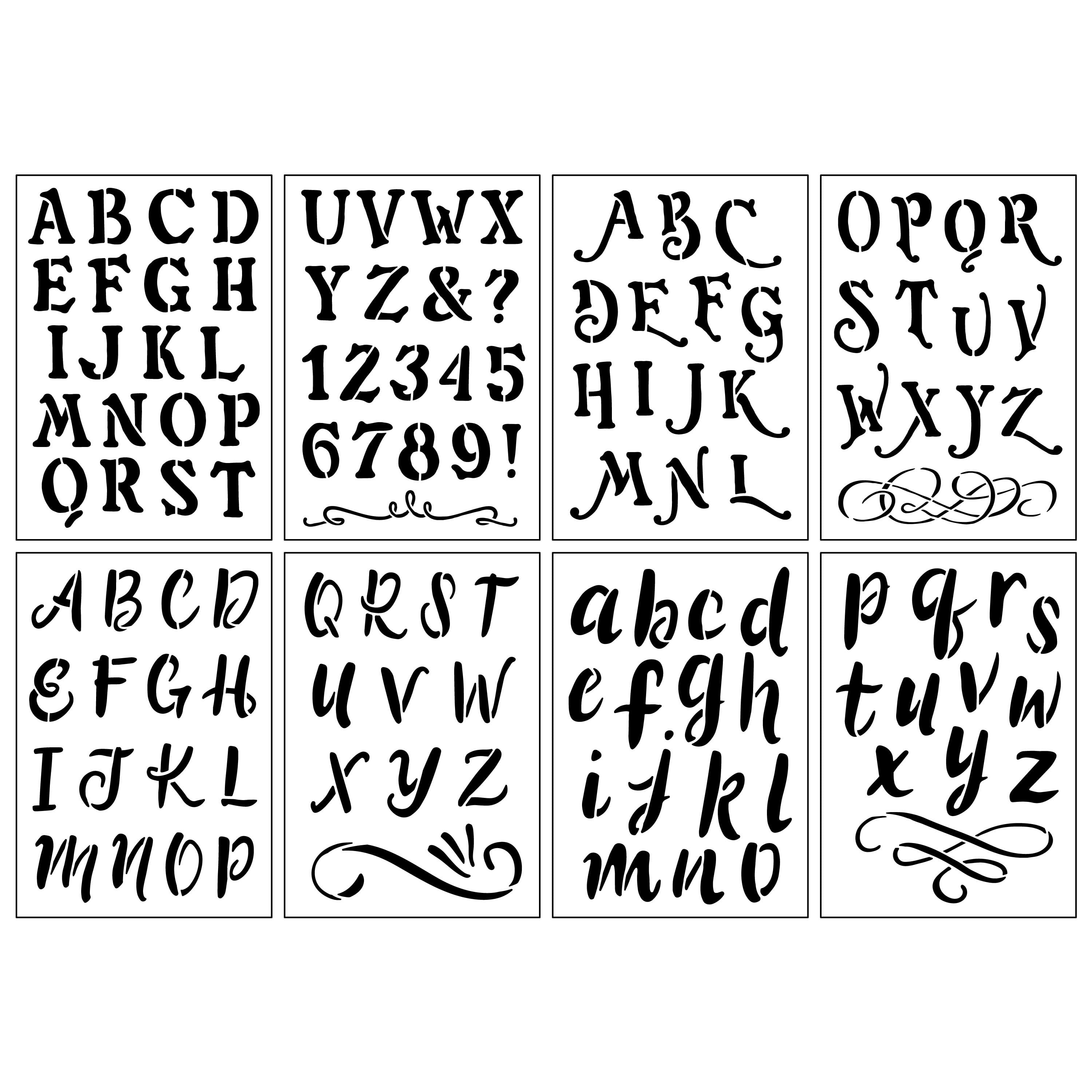 6 Pack: 1.5" Whimsy Alphabet Stencils by Craft Smart®