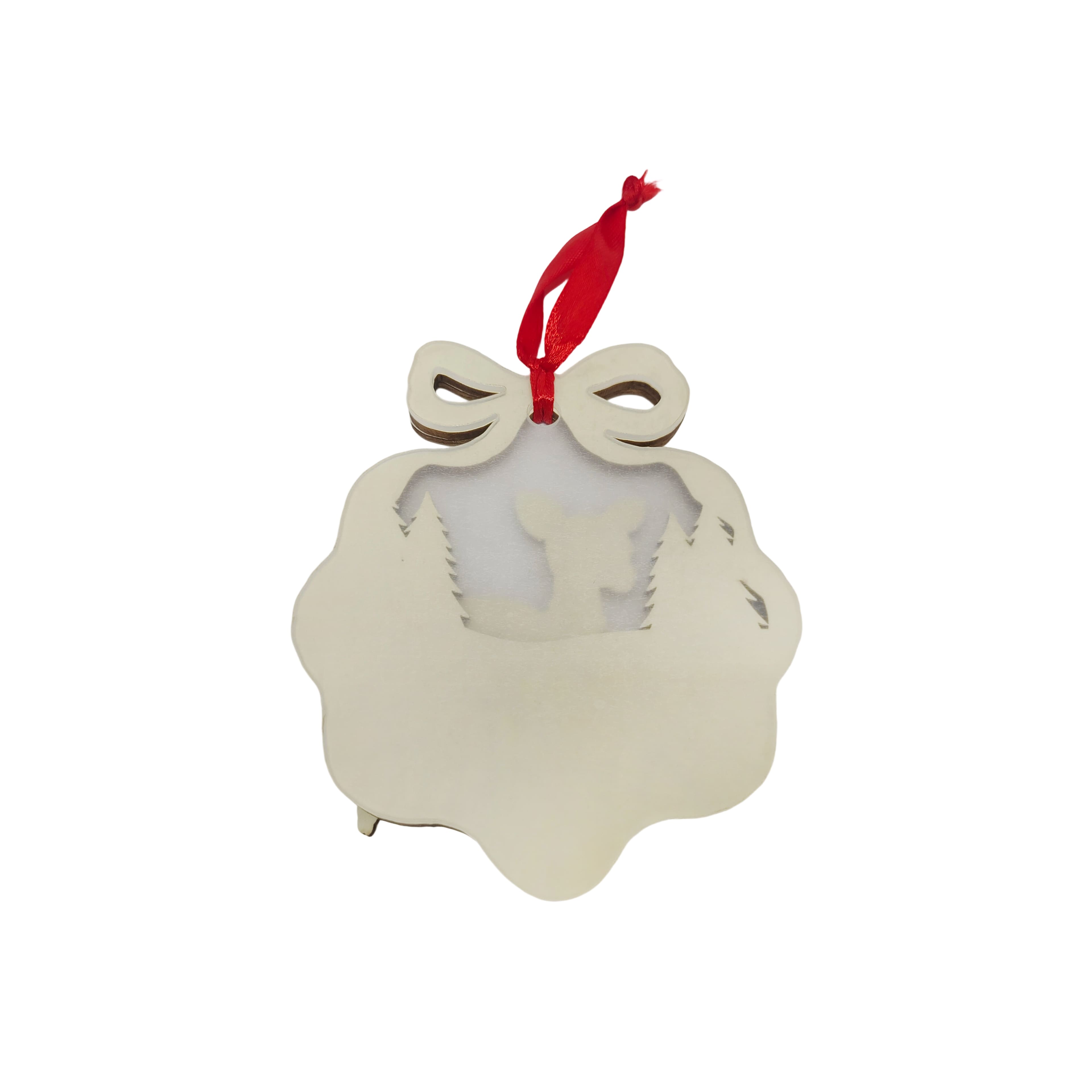 4&#x22; Layered Reindeer DIY Wood &#x26; Acrylic Ornament by Make Market&#xAE;