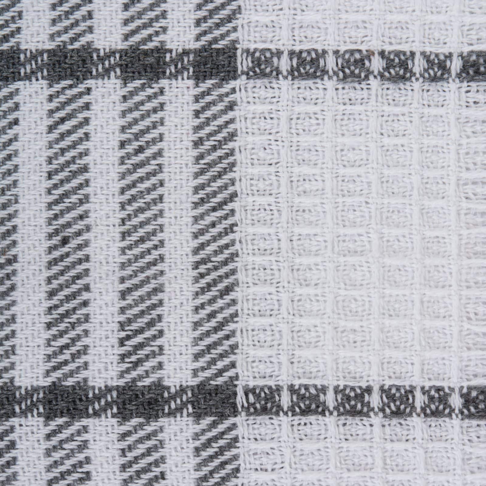 DII® J&M Gray Waffle Weave Dishtowel & Dishcloth Set