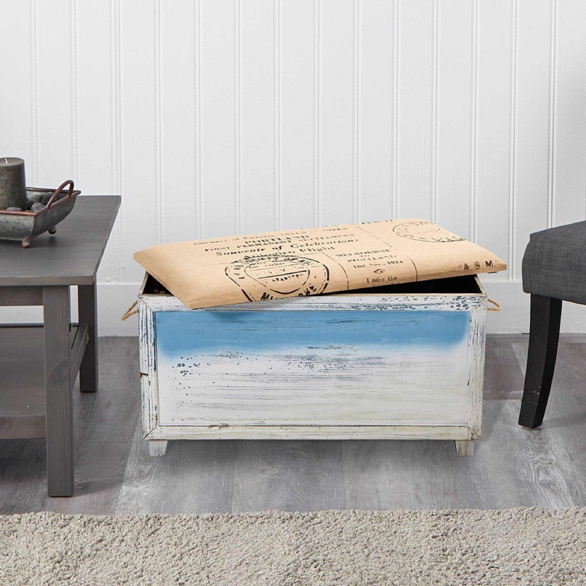 Ocean Breeze Storage Boxes, Bench and Seating Set