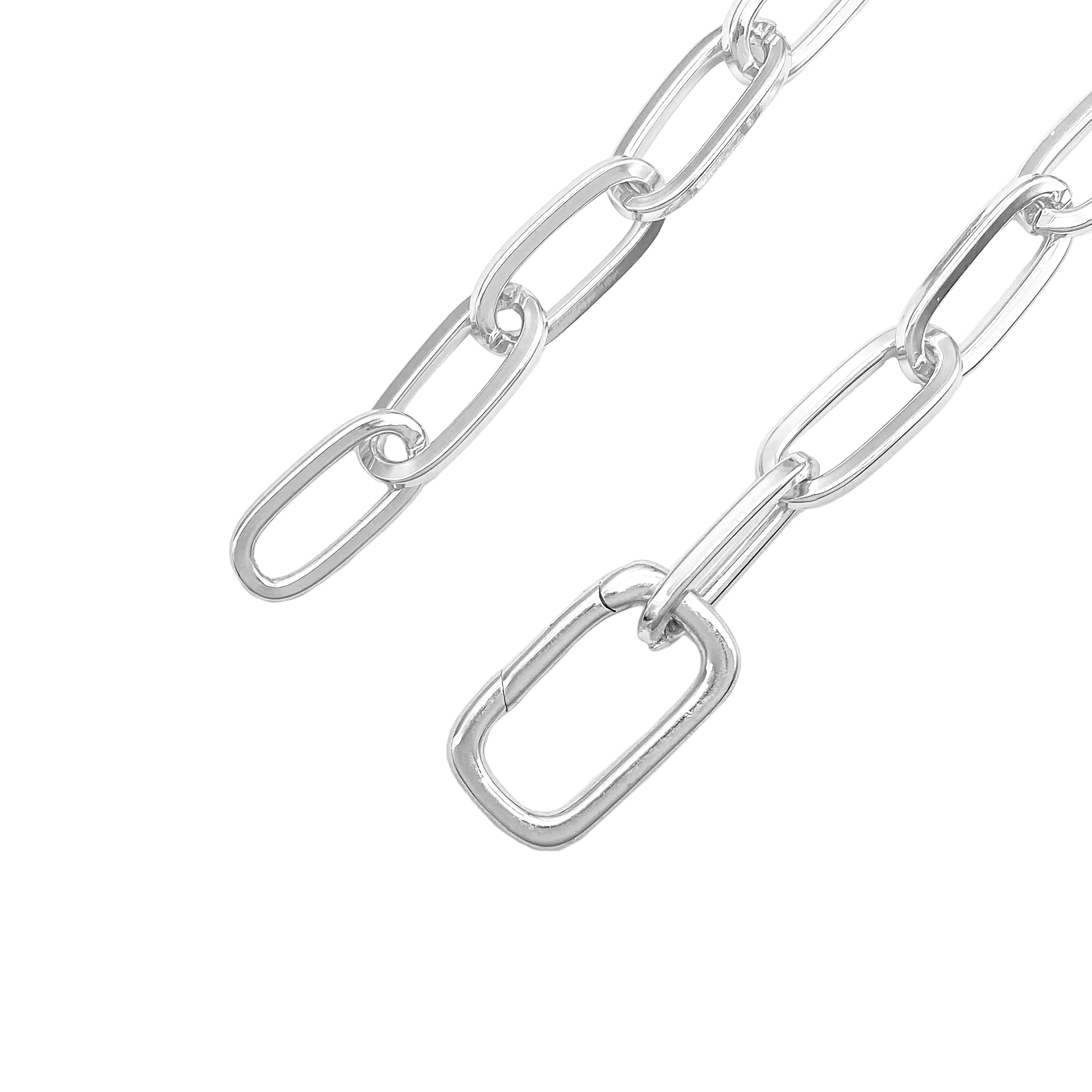6 Pack: 7.1" Silver Paperclip Link Charm Bracelet by Bead Landing™