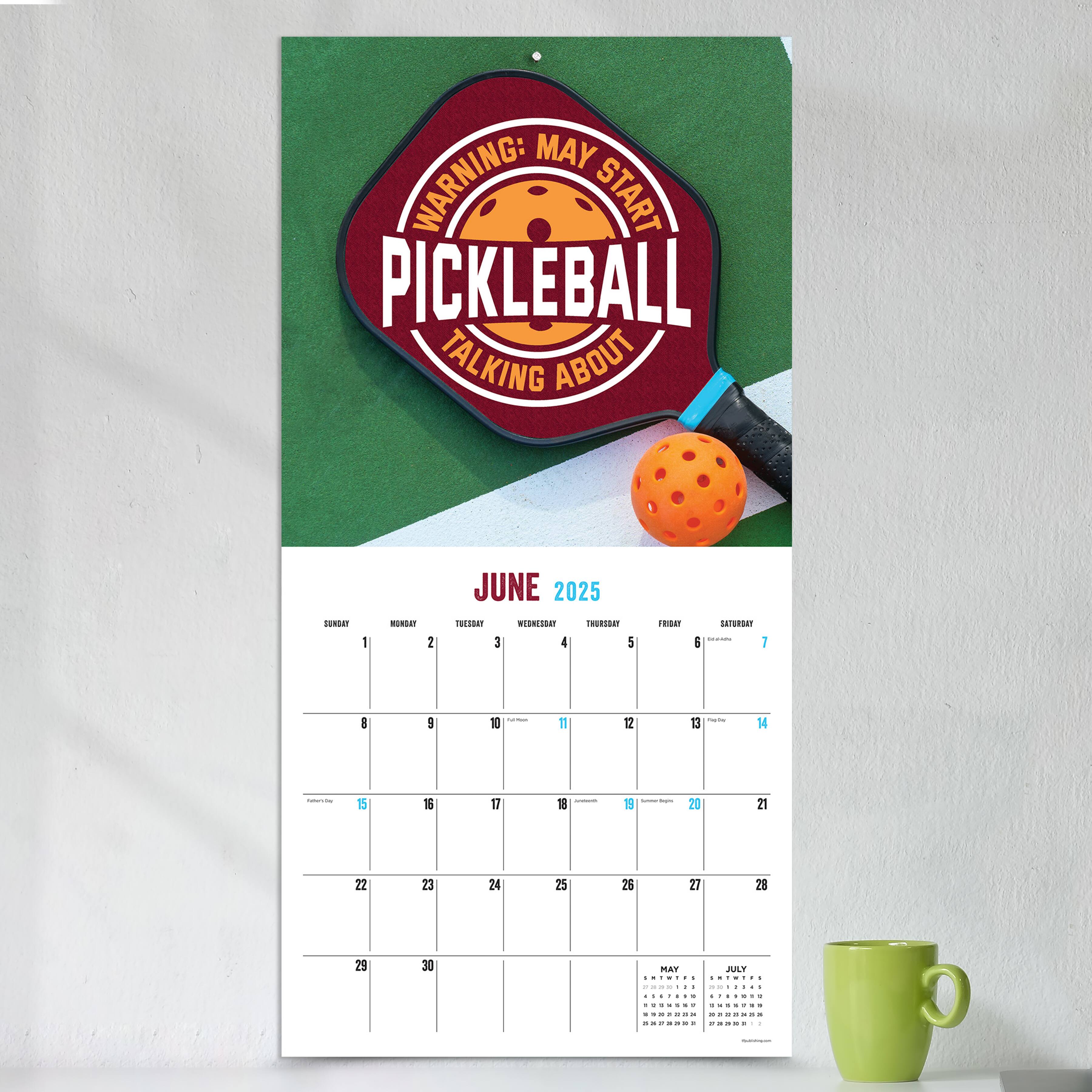 TF Publishing 2025 Pickleball Is Life Wall Calendar