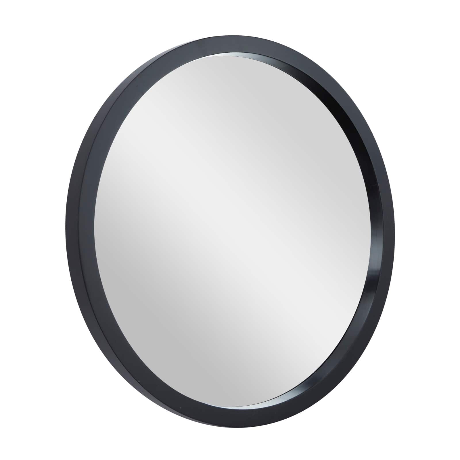 Black Contemporary Wall Mirror, 30&#x22; x 2&#x22; x 30&#x22;