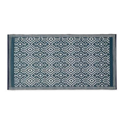 Blue Morrocan Outdoor Floor Runner 3ft. x 6ft. | Michaels