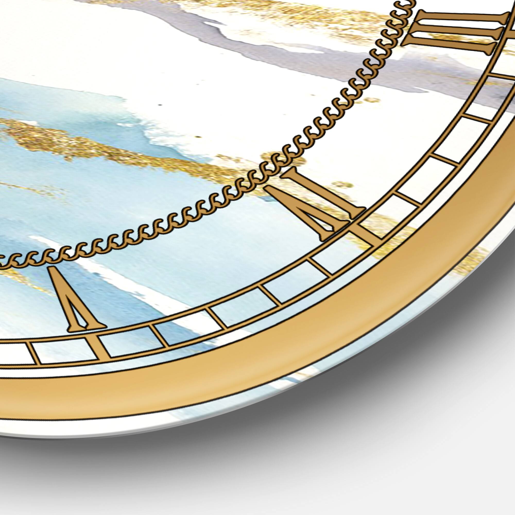 Designart 'Abstract Drift V2 Glam Wall Clock