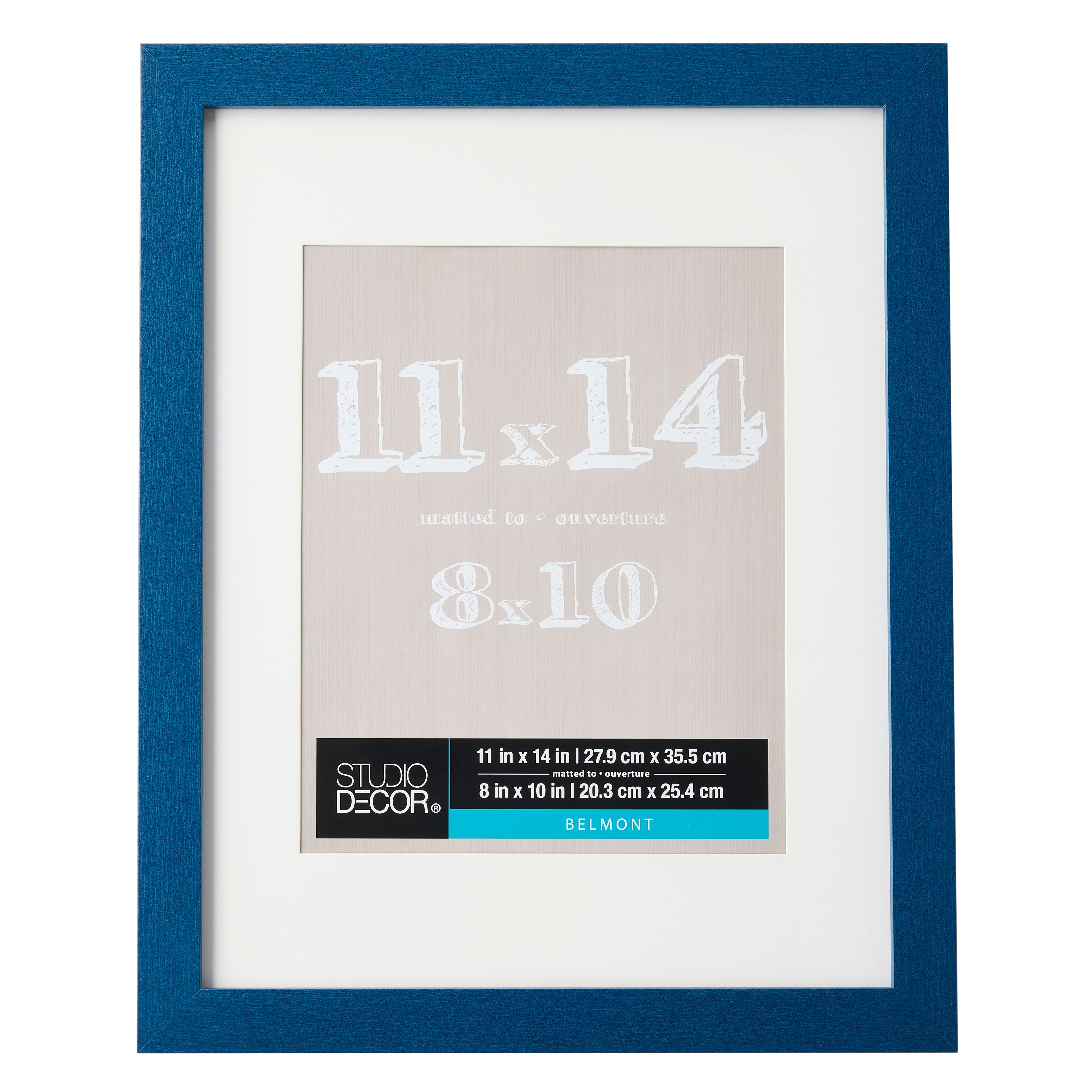 Sapphire Blue Belmont Frame with Mat by Studio D&#xE9;cor&#xAE;