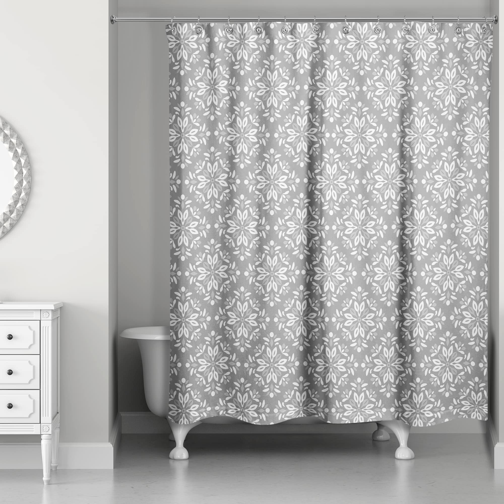 Leafy Medallions Shower Curtain