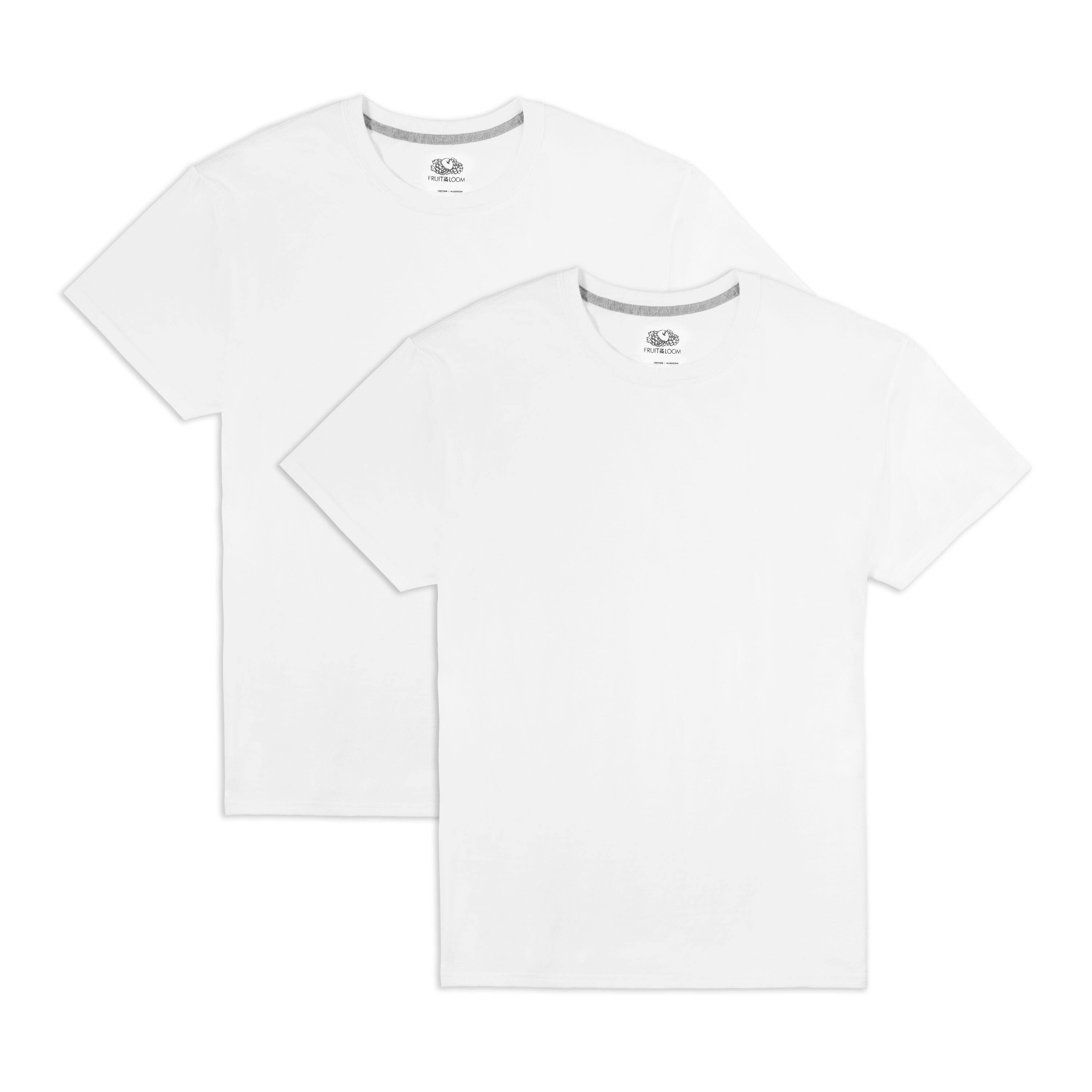 Fruit of the Loom EverSoft Mens Short Sleeve Crew T-Shirt 2 ct in White Ice | 3XL