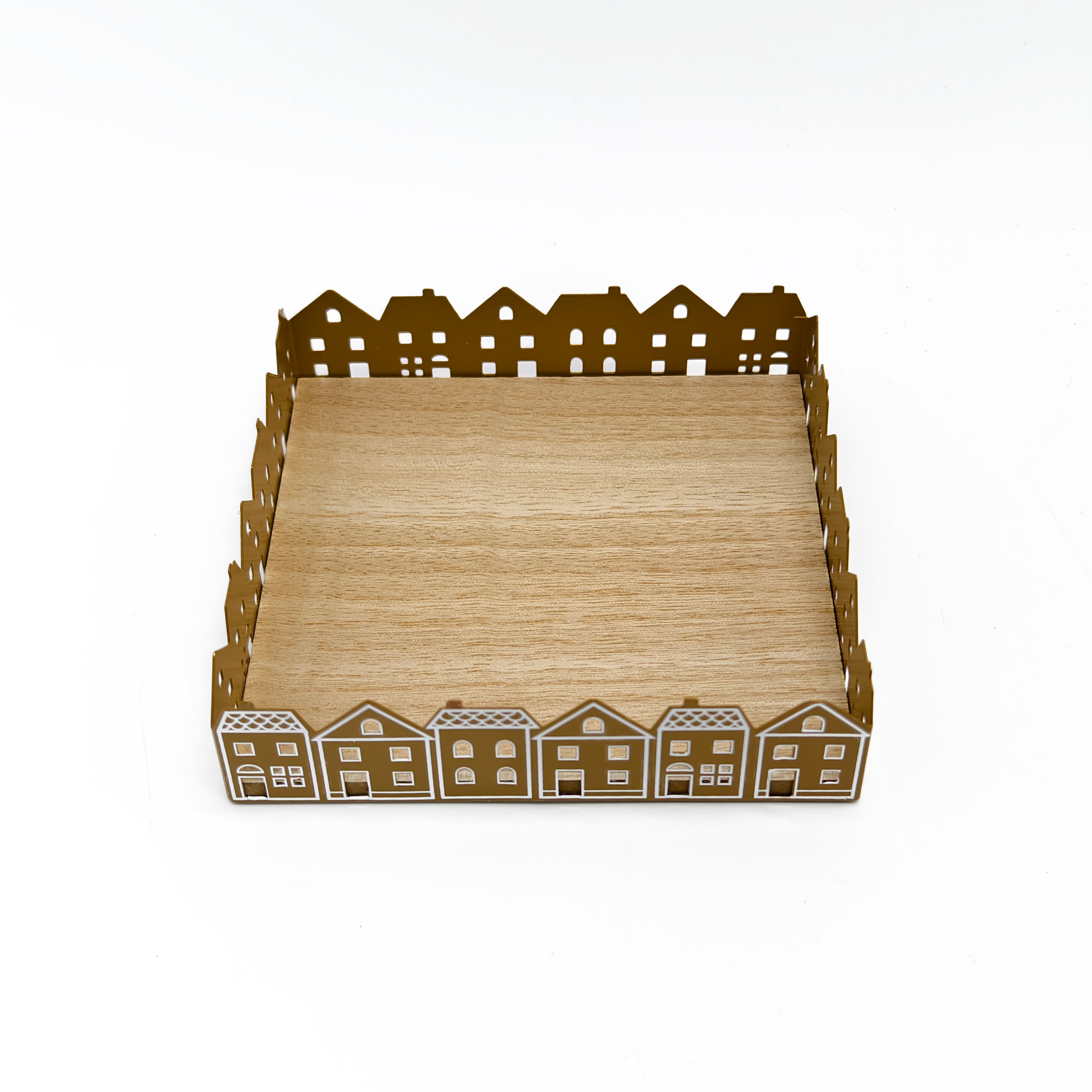 6&#x22; Brown Decorative Gingerbread House Tray by Ashland&#xAE;