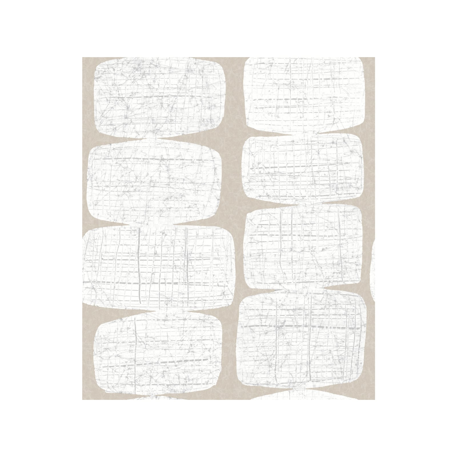 RoomMates White Mid-Century Beads Peel & Stick Wallpaper