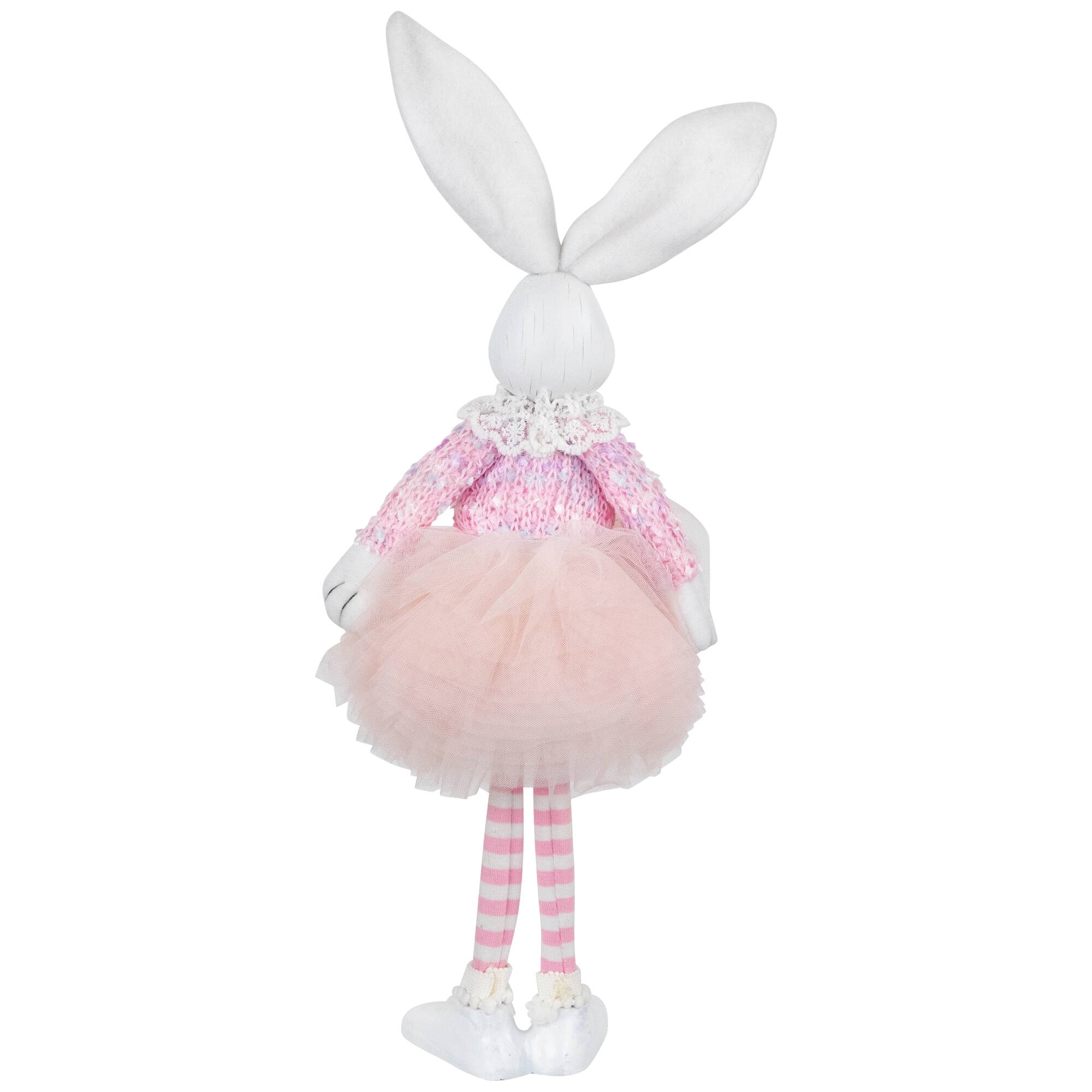 15&#x22; Pink Ballerina Bunny Standing Easter Figure