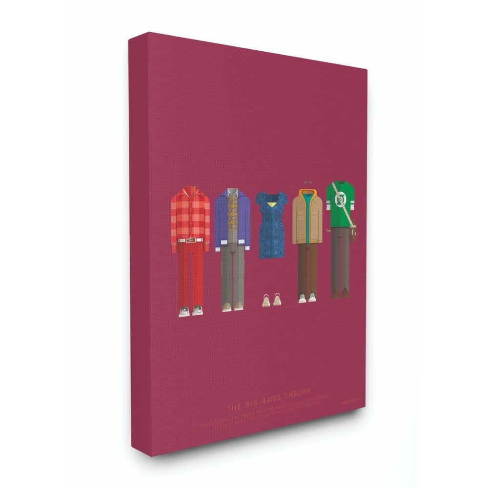 Stupell Industries Big Bang Theory Character&#x27;s Fashion Canvas Wall Art