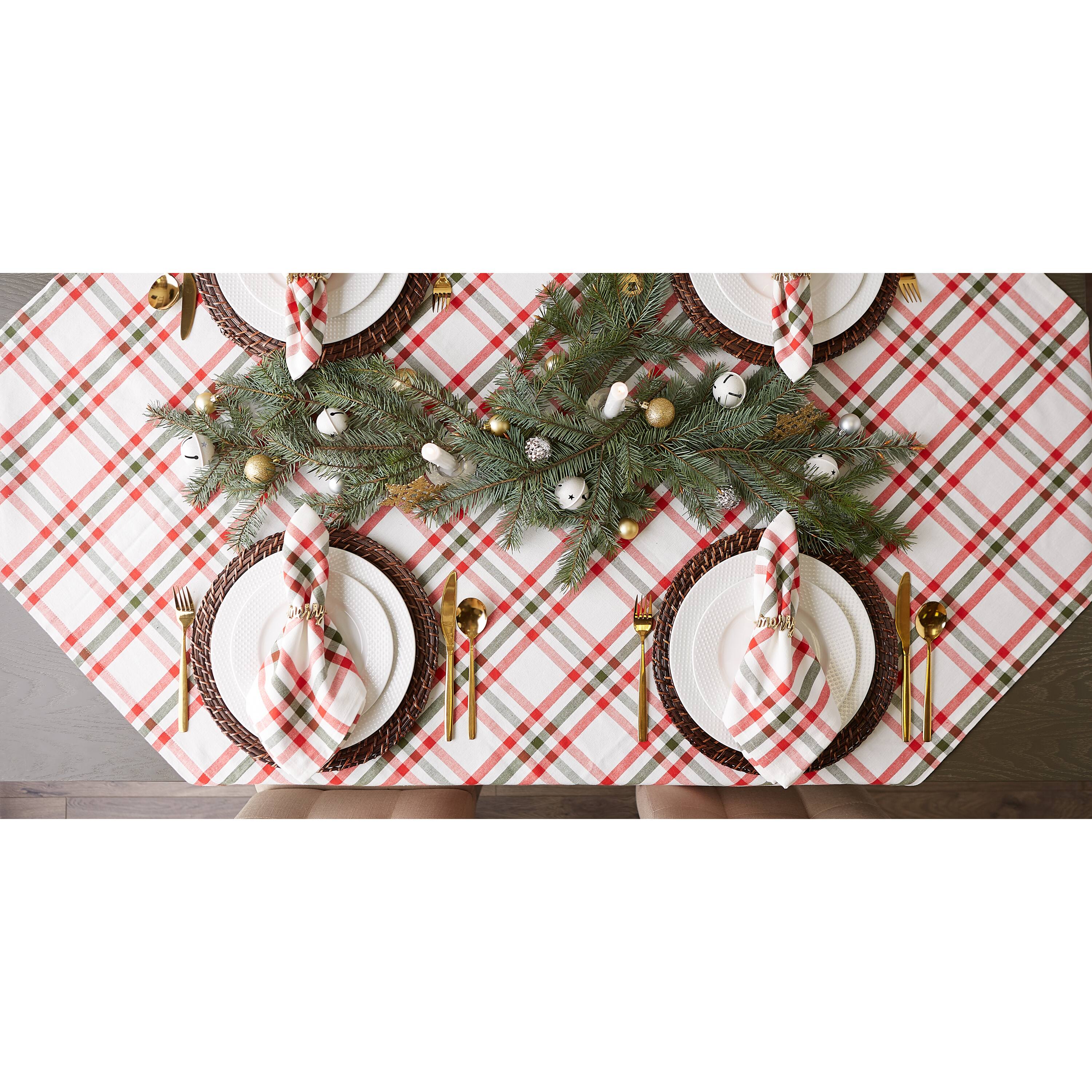 DII® Kitchen & Tabletop Jolly Tree Collection Nutcracker Plaid Napkin Set, 6ct.