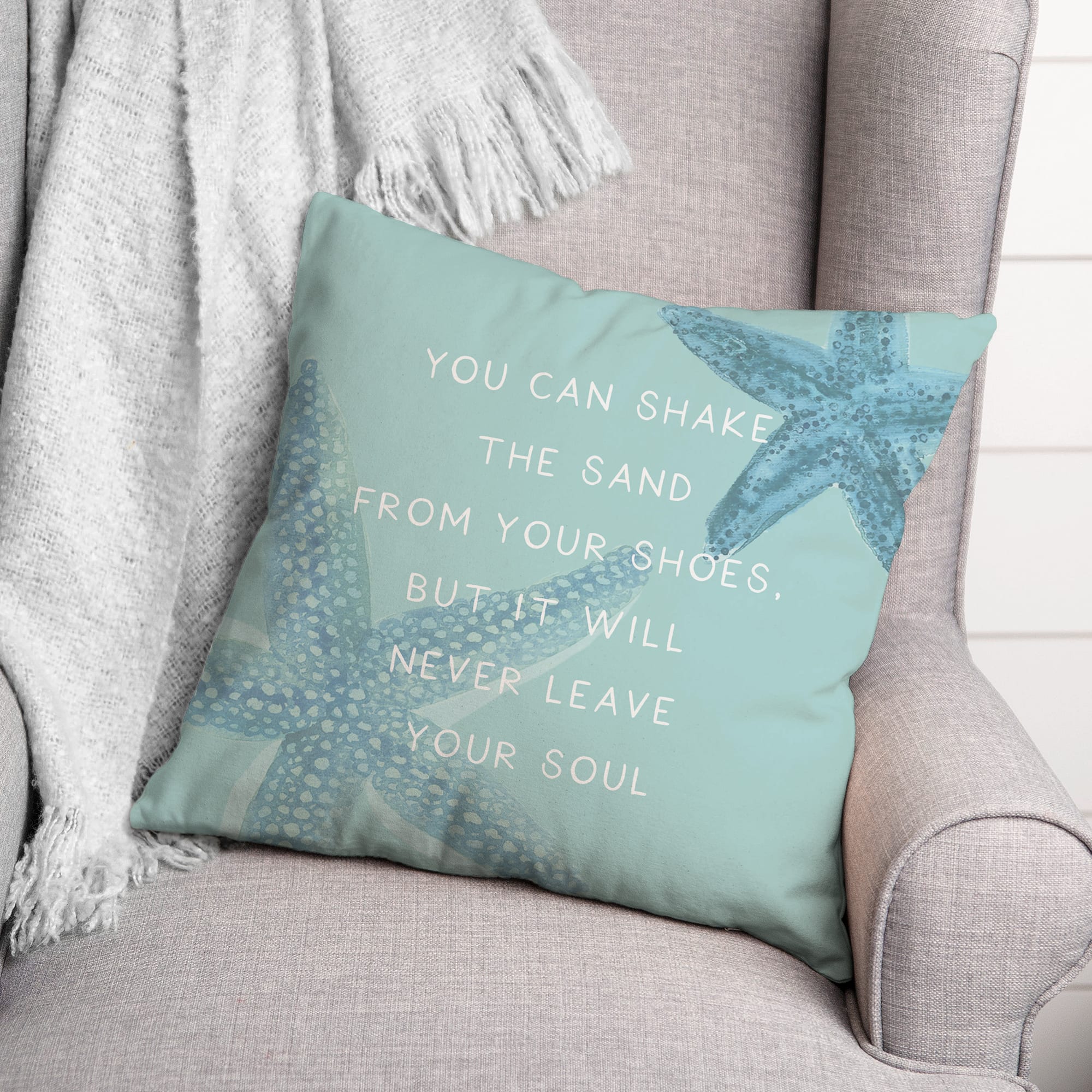 Starfish Soul Throw Pillow