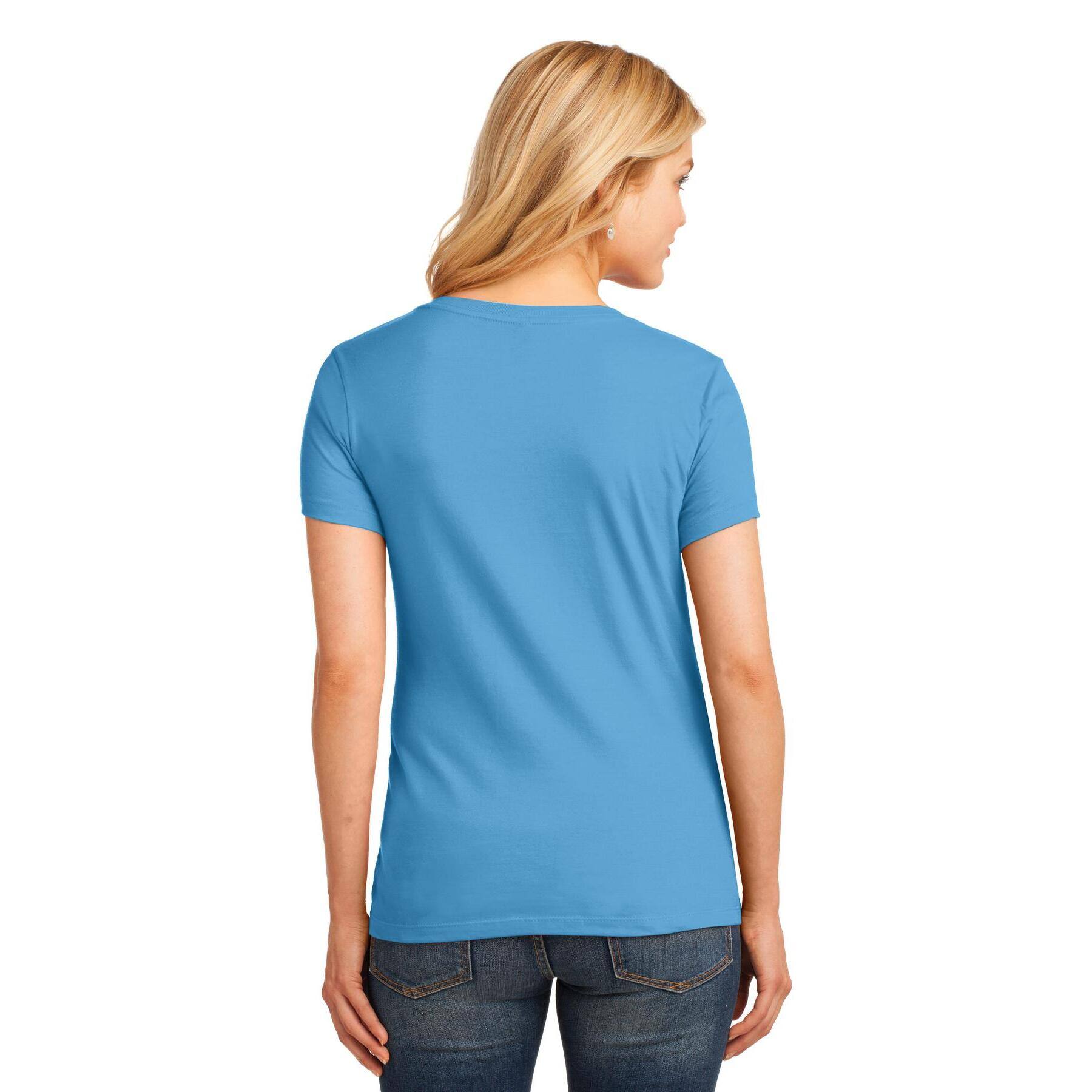 Port & Company® Brights Core Cotton V-Neck Ladies T-Shirt