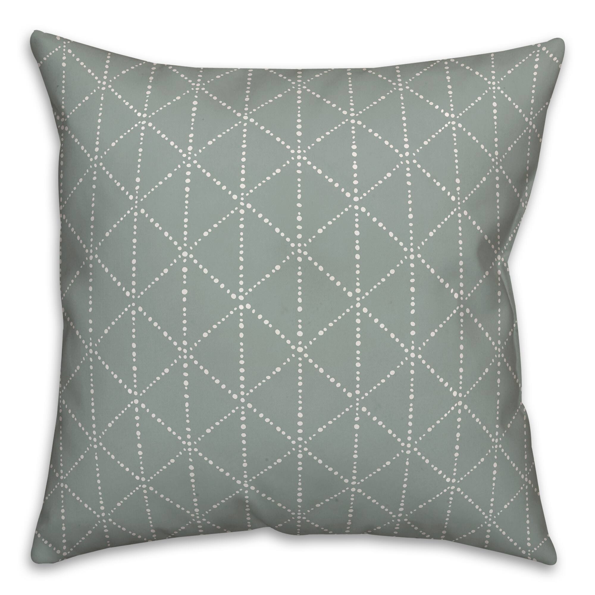 Teal Diamonds Throw Pillow
