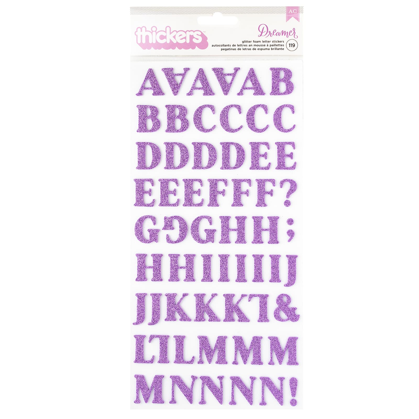 Thickers&#x2122; Dreamer Alphabet Glitter Foam Stickers
