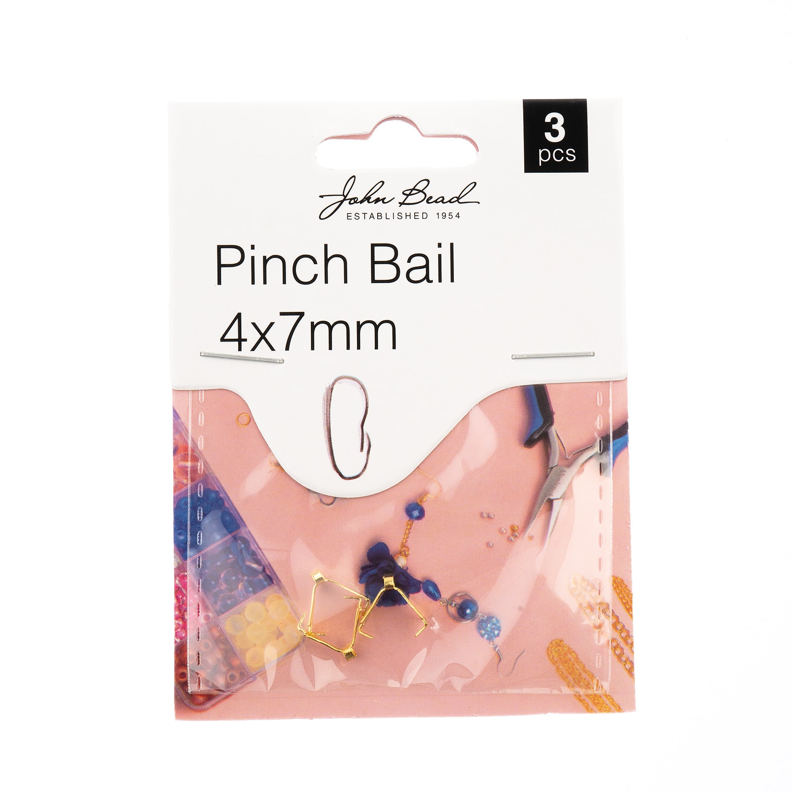 John Bead Must Have Findings 7mm Pinch Bails, 3ct.