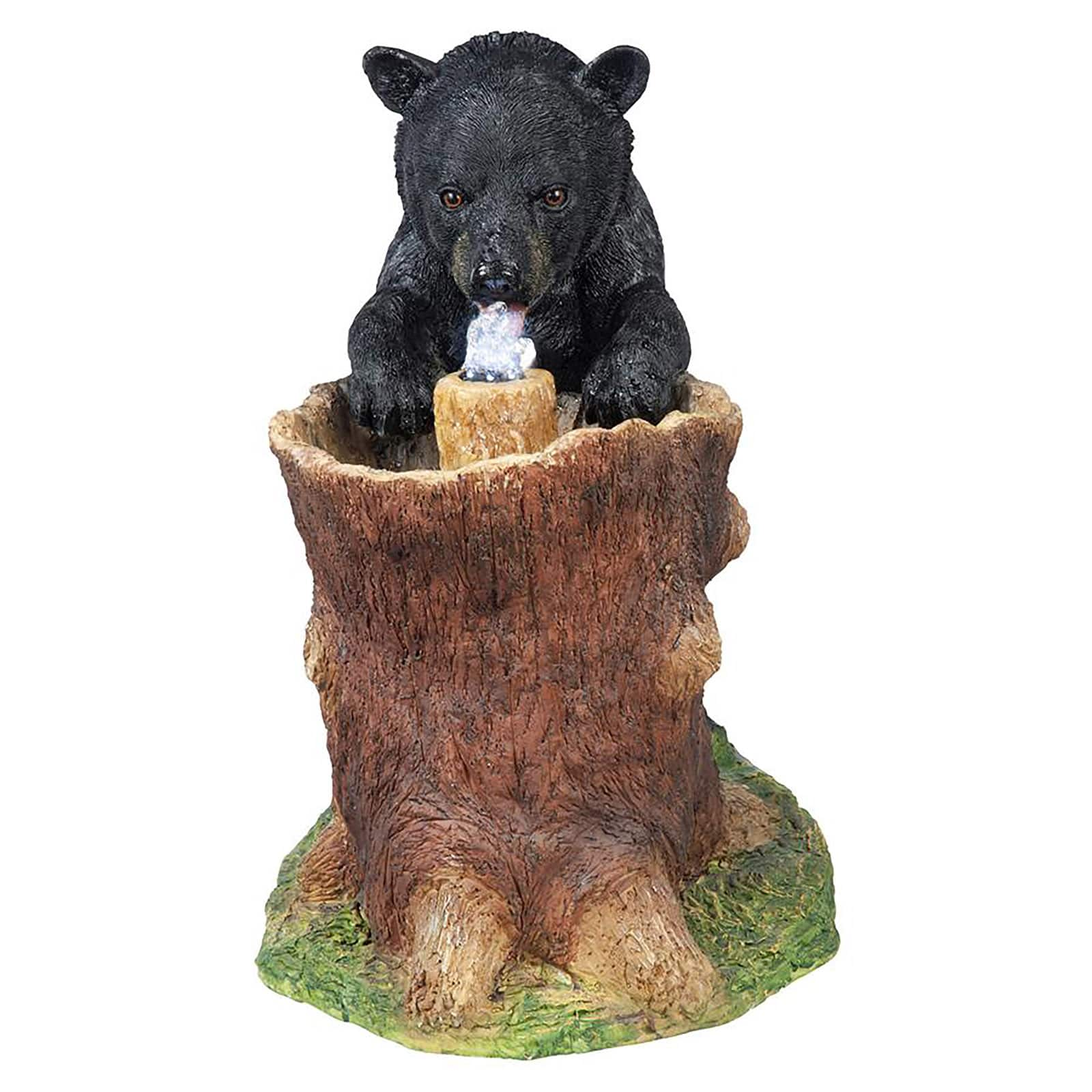 Design Toscano Guzzling Gulp Black Bear Garden Fountain