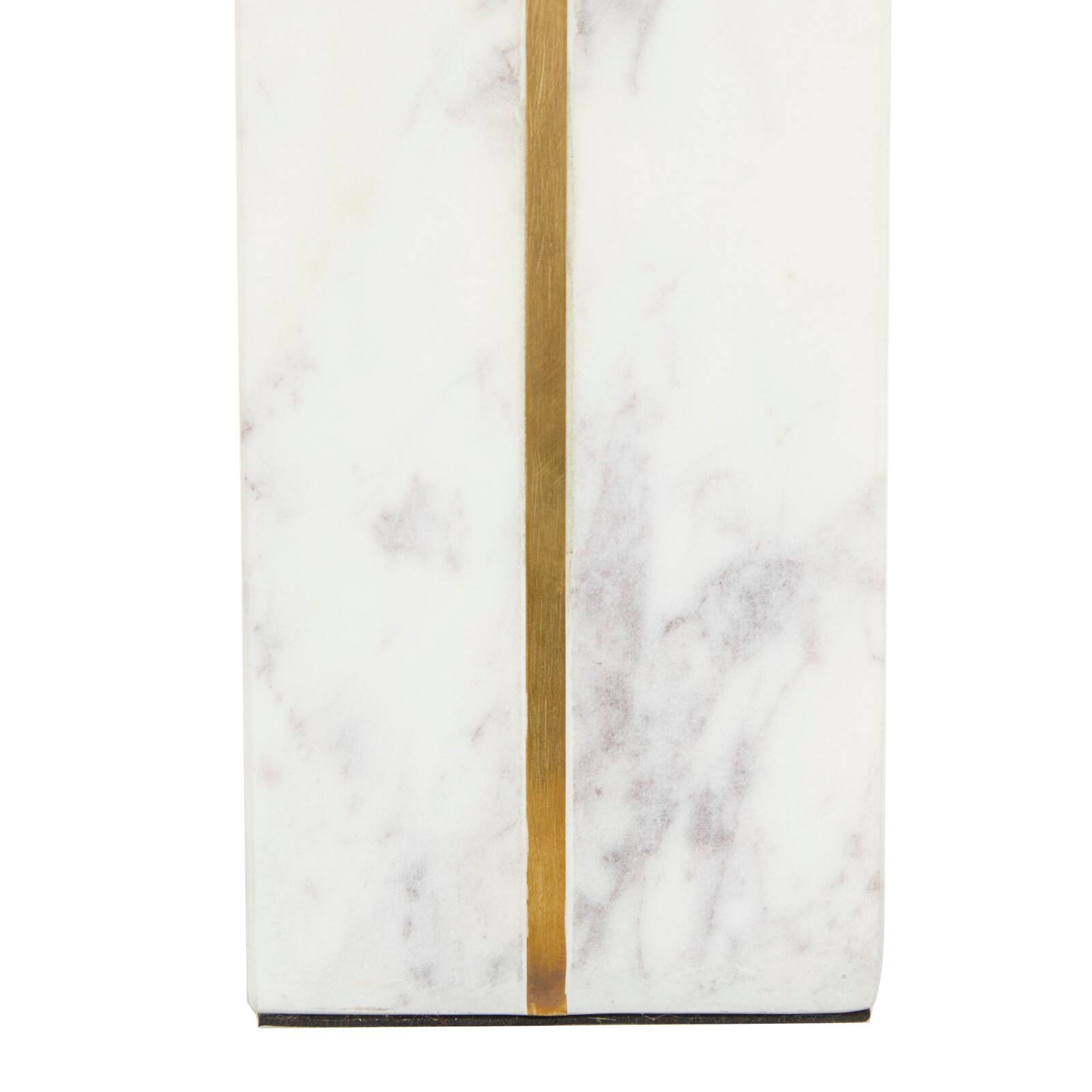 CosmoLiving by Cosmopolitan White Marble Glam Bookends, 6&#x22; x 3&#x22; x 2&#x22;