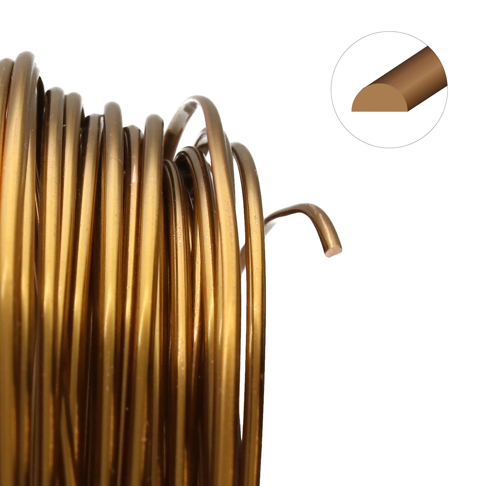 The Beadsmith® Wire Elements™ 21 Gauge Tarnish Resistant Half Round Soft Temper Wire, 7yd.