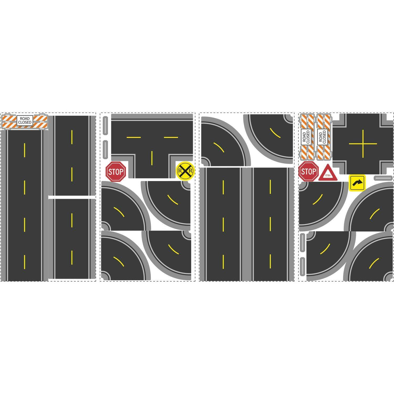 RoomMates Build-A-Road Peel &#x26; Stick Wall Decals