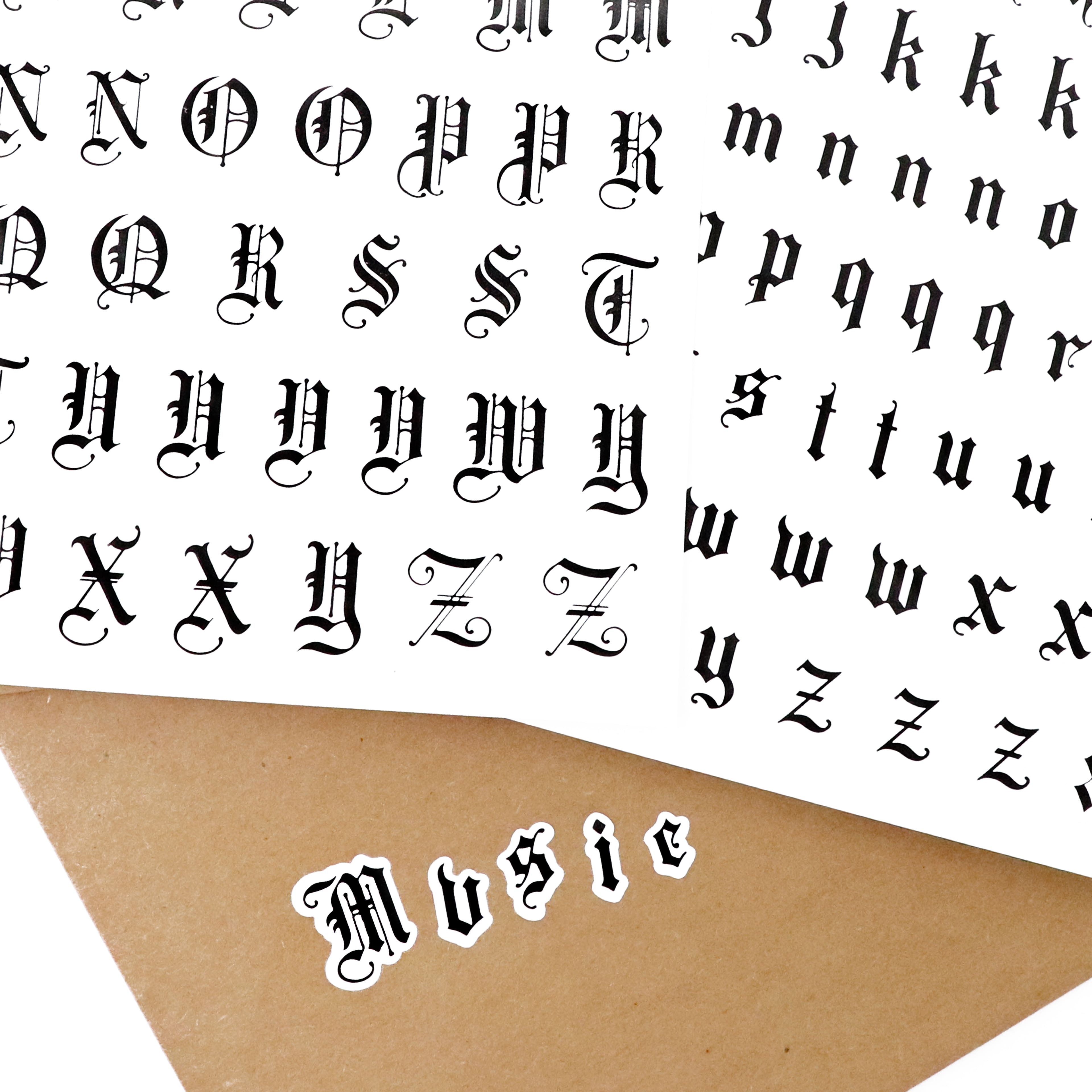 Black Gothic Letter Stickers by Recollections™