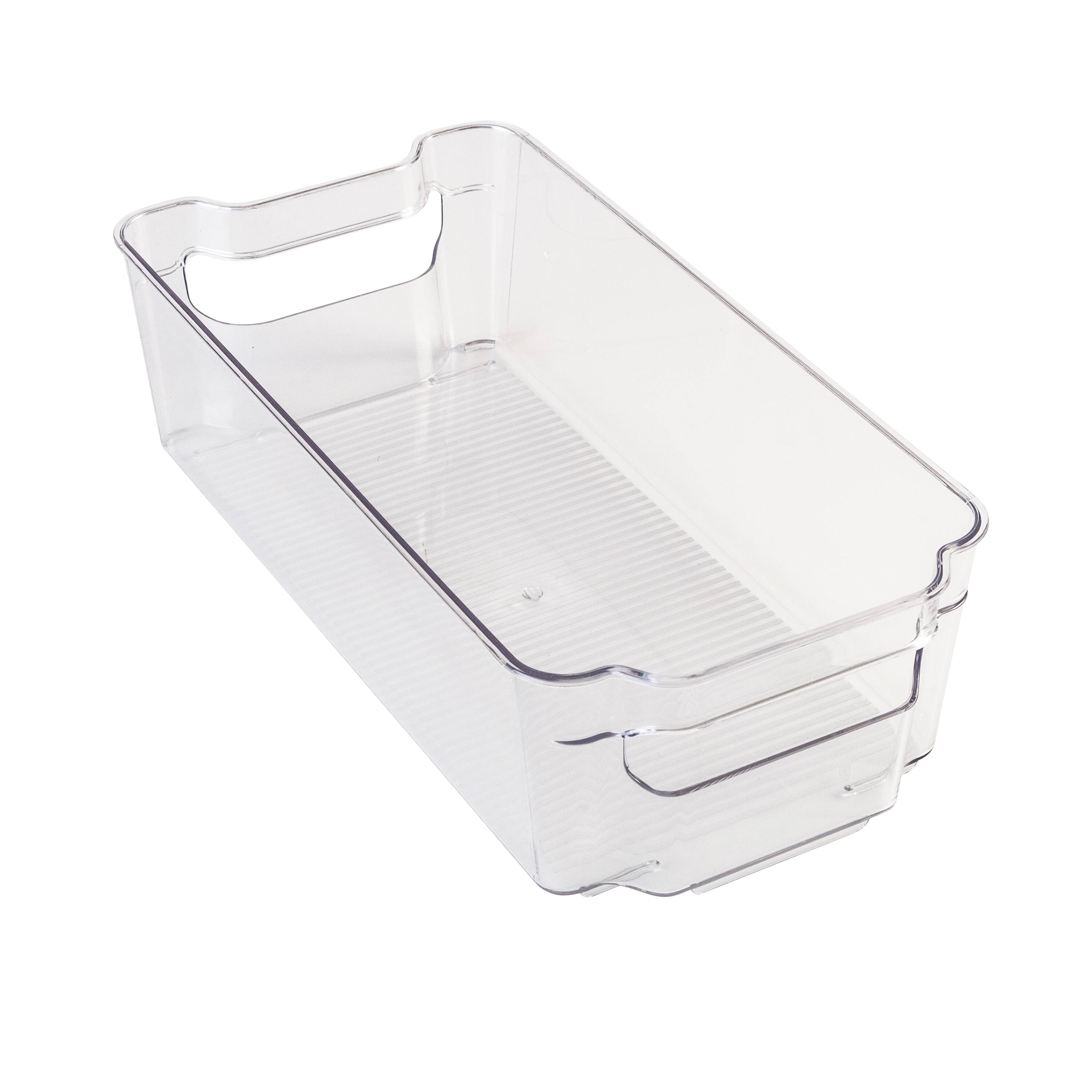 Honey Can Do Clear BPA-Free Stackable Refrigerator Organizer Storage Bins Set