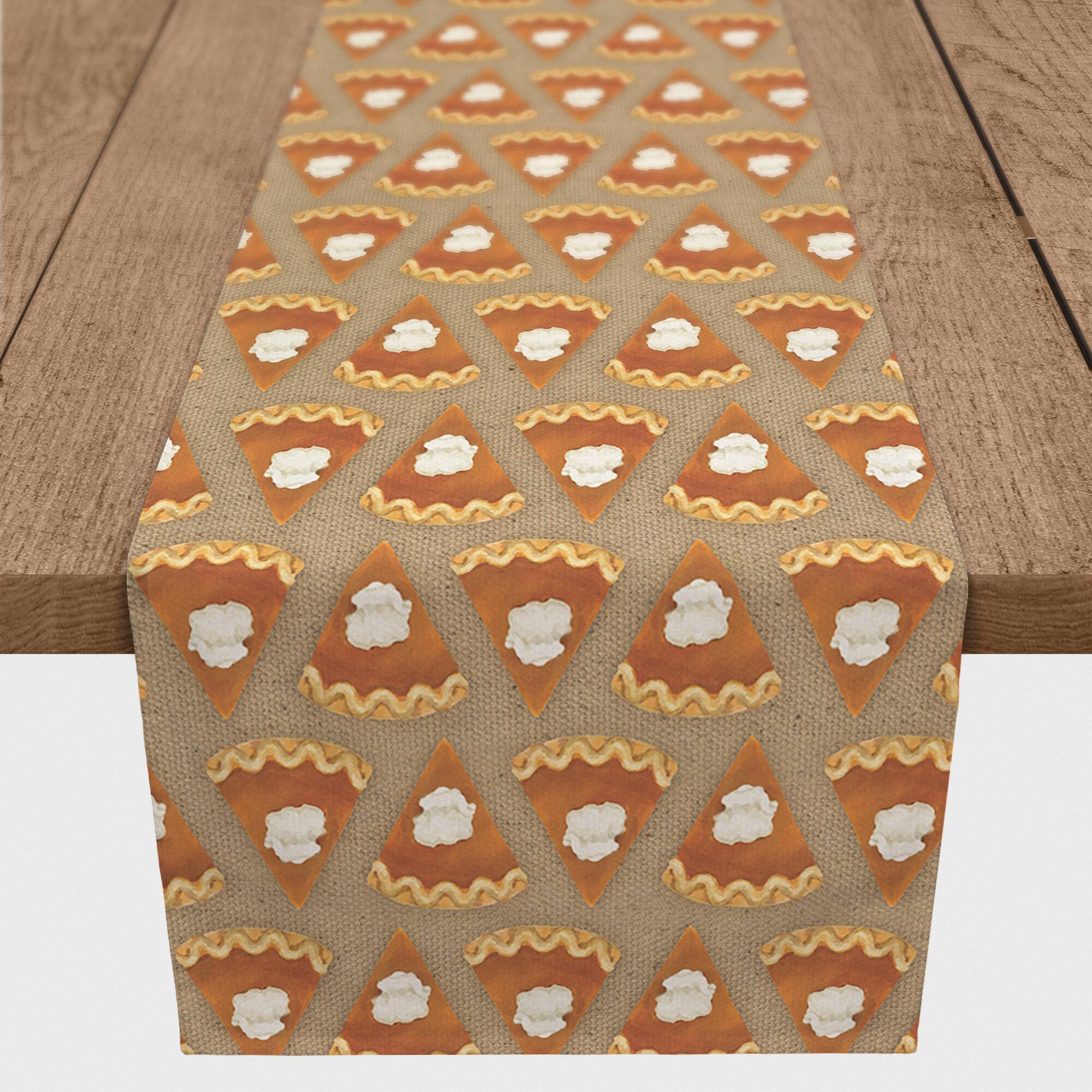 72" Pumpkin Pie Pattern Poly Twill Table Runner