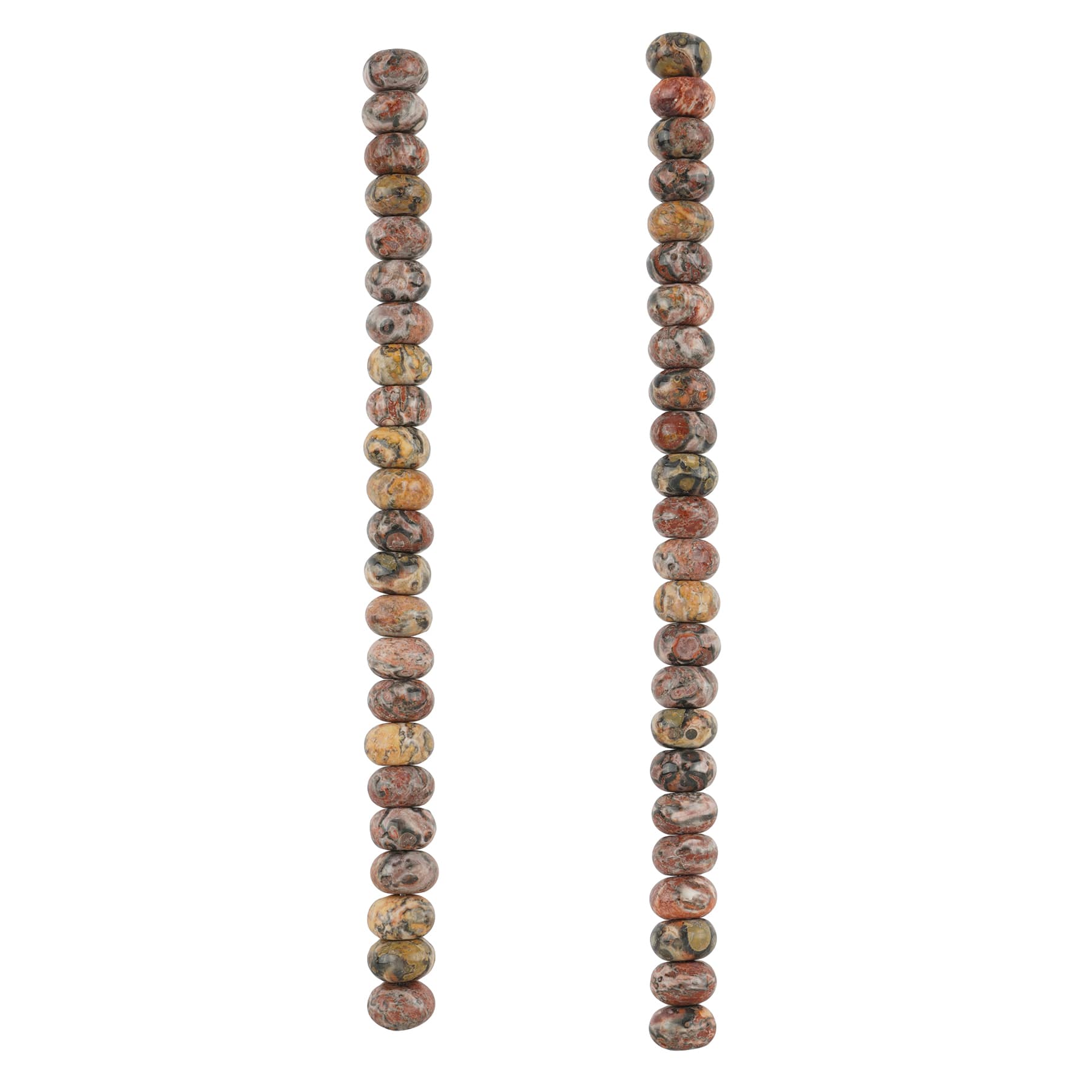 12 Pack: Leopard Jasper Rondelle Beads, 8mm by Bead Landing™