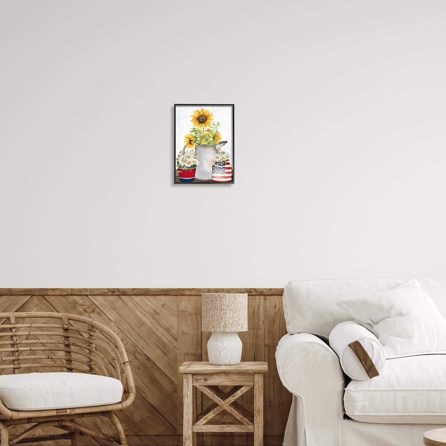 Stupell Industries Americana Flower Bouquets Framed Giclee Art