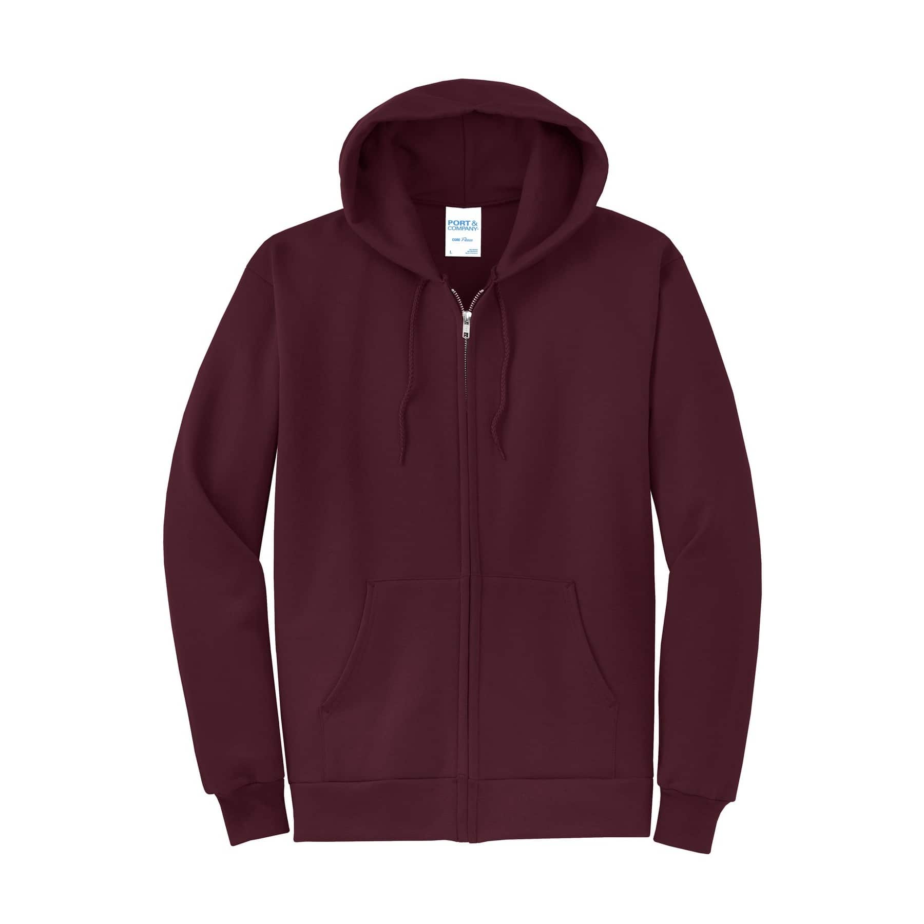 Port & Company® Core Fleece Full-Zip Hooded Sweatshirt