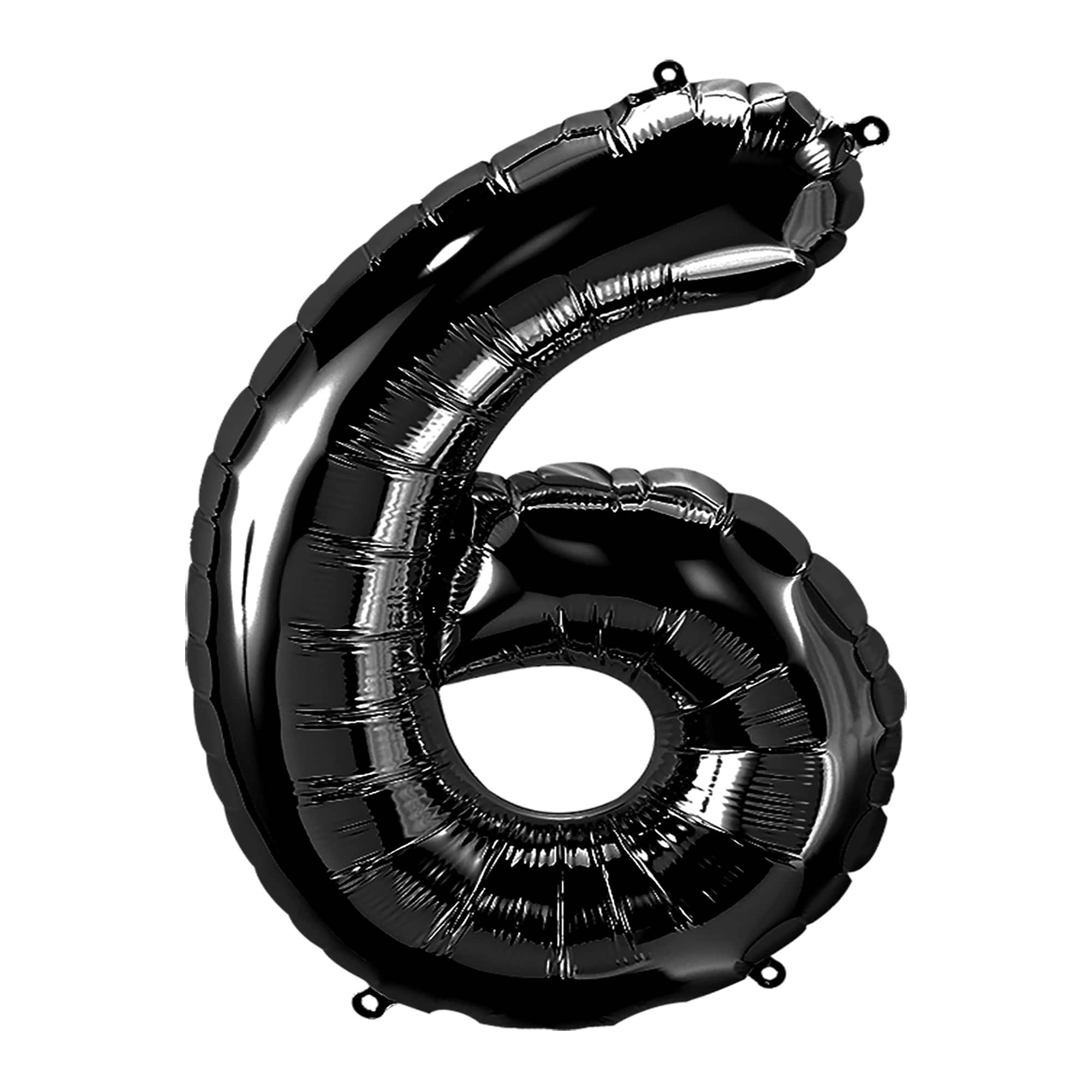 34&#x22; Black Number Foil Balloon