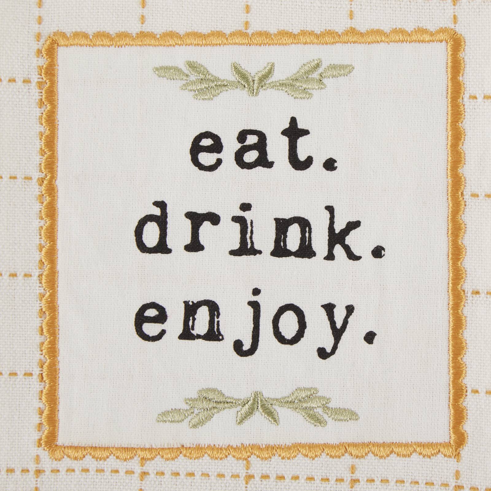 DII® Eat, Drink & Enjoy Kitchen Towels, Potholder & Mitt Set