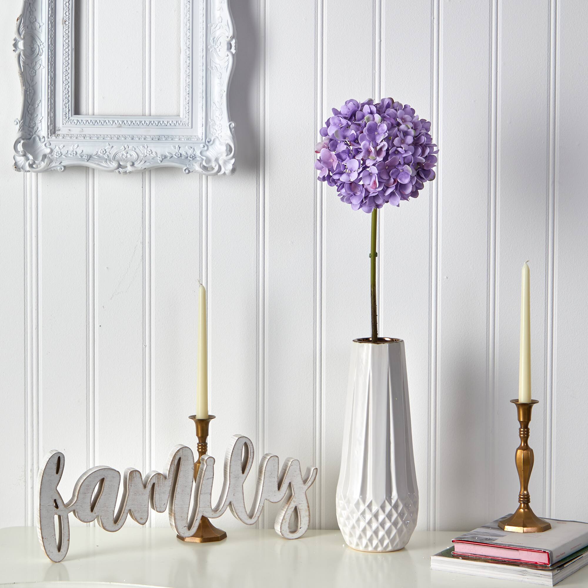 Purple Hydrangea Artificial Flower Stem, 3ct.