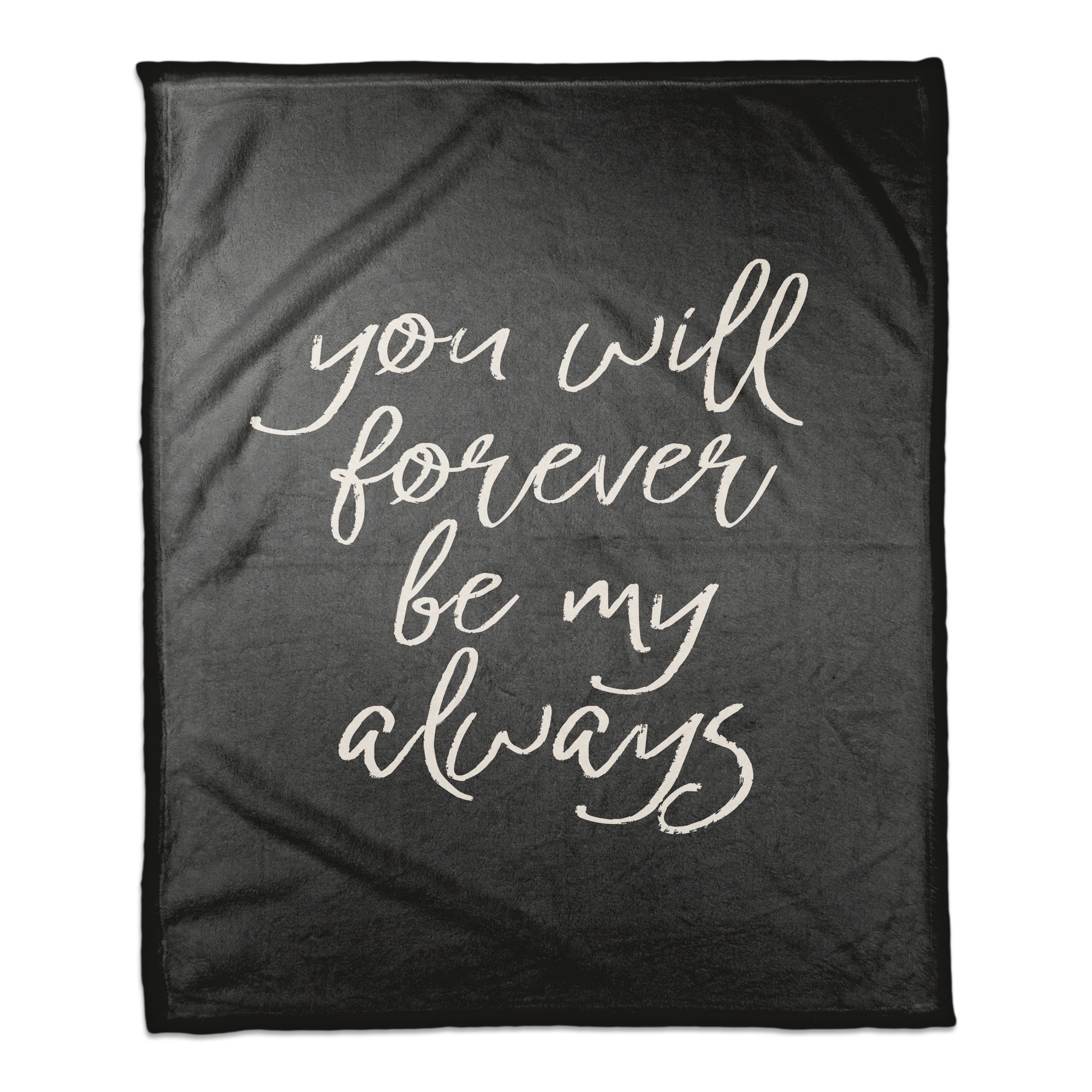 50" x 60" Forever Be My Always Coral Fleece Blanket