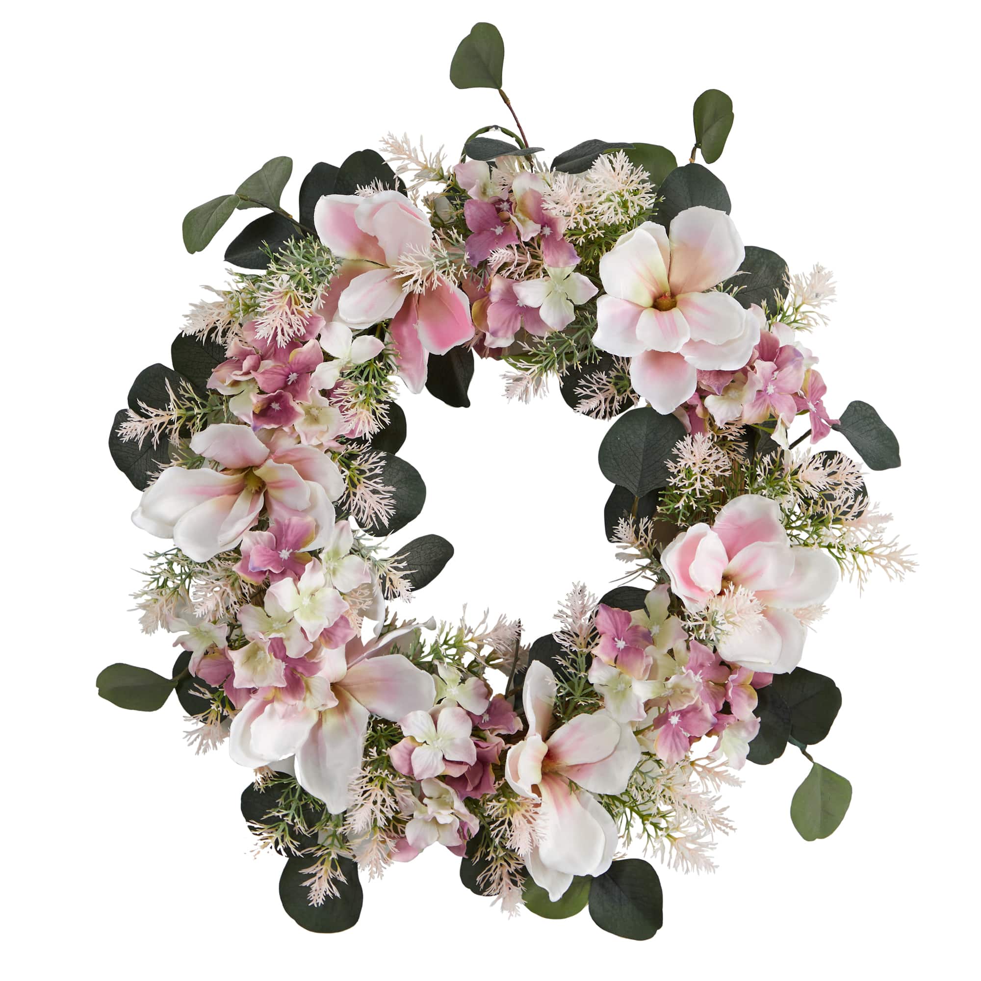 20&#x22; Hydrangea &#x26; Magnolia Wreath