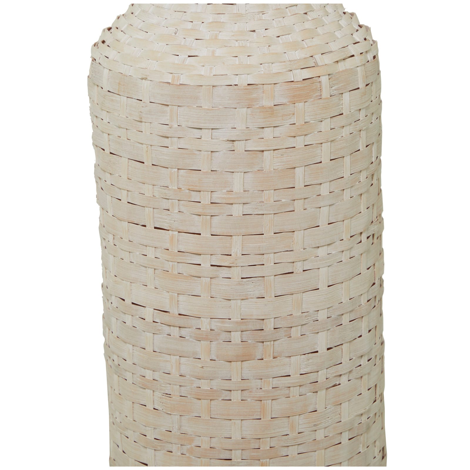 White Bamboo Tall Woven Floor Vase 9&#x22; x 9&#x22; x 39&#x22;