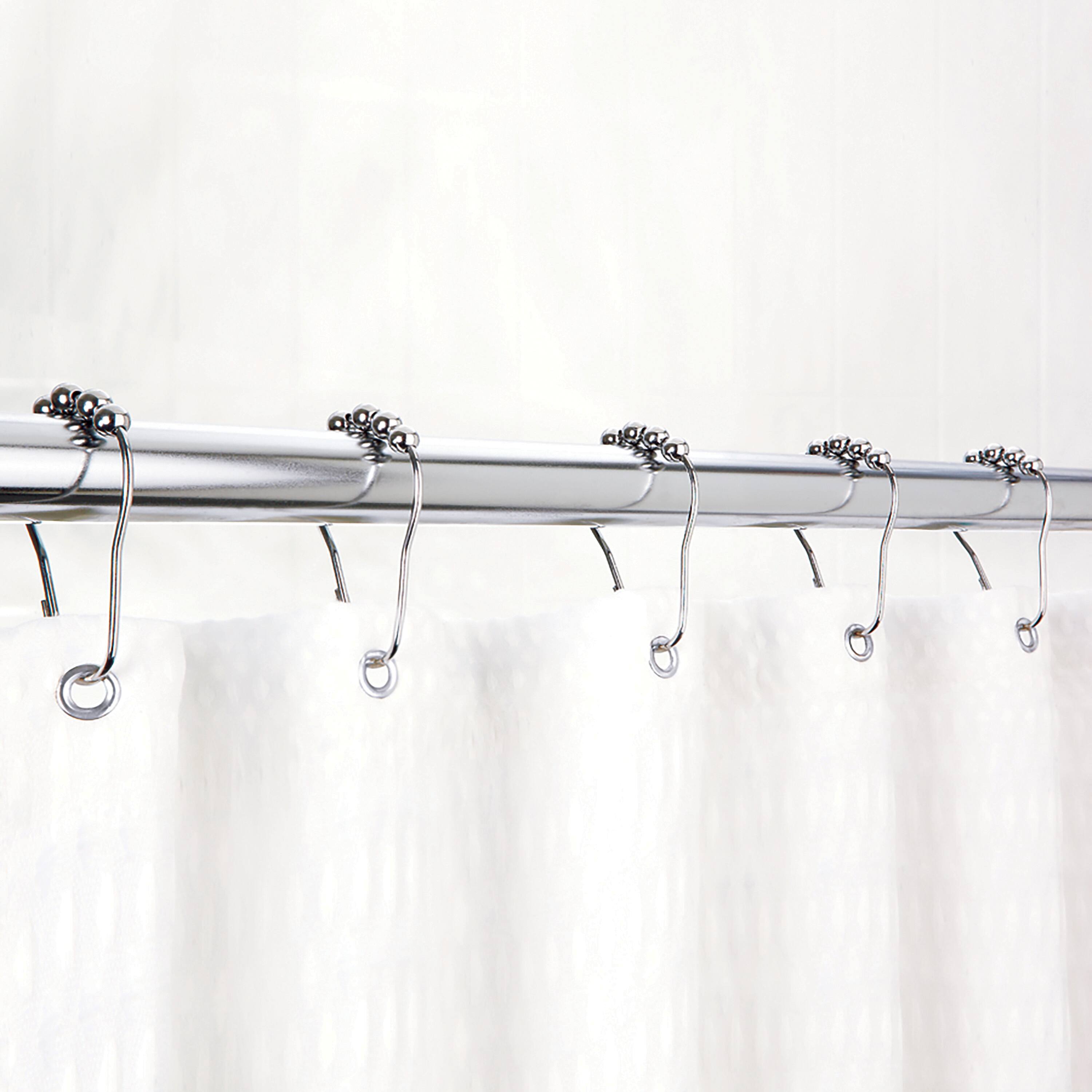 Bath Bliss Chrome 12 Piece Shower Curtain Rings