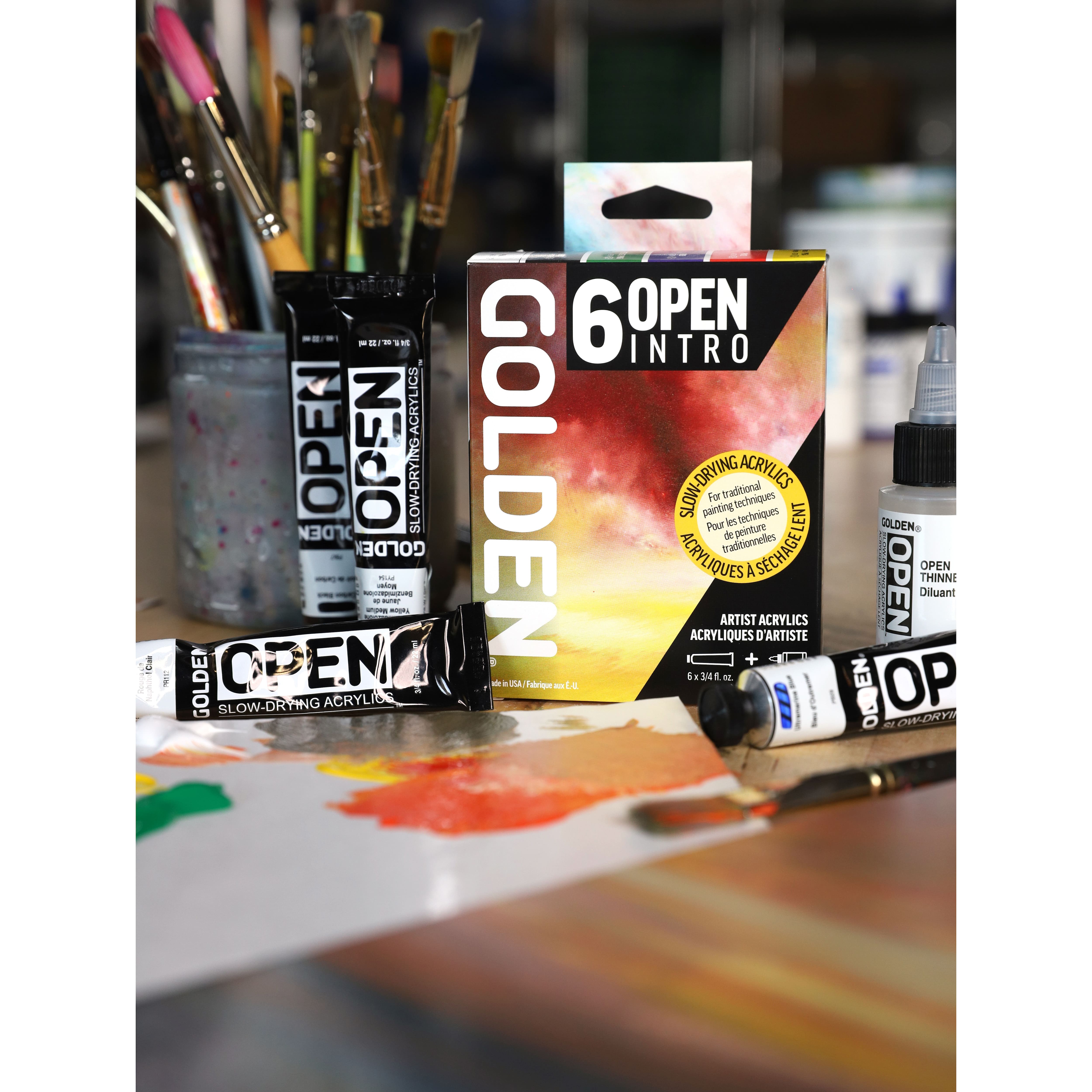 Golden® OPEN Slow-Drying Acrylics Intro Set