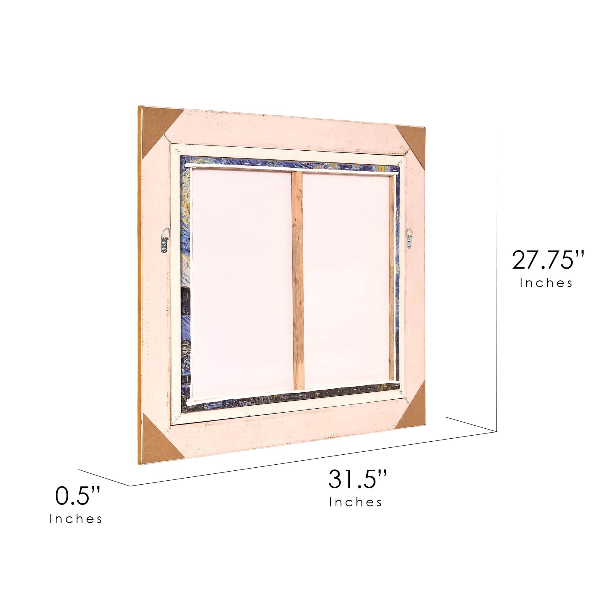 American Art Decor Ornate Framed Starry Night Canvas Print by Vincent van Gogh - 27.75" x 31.5"