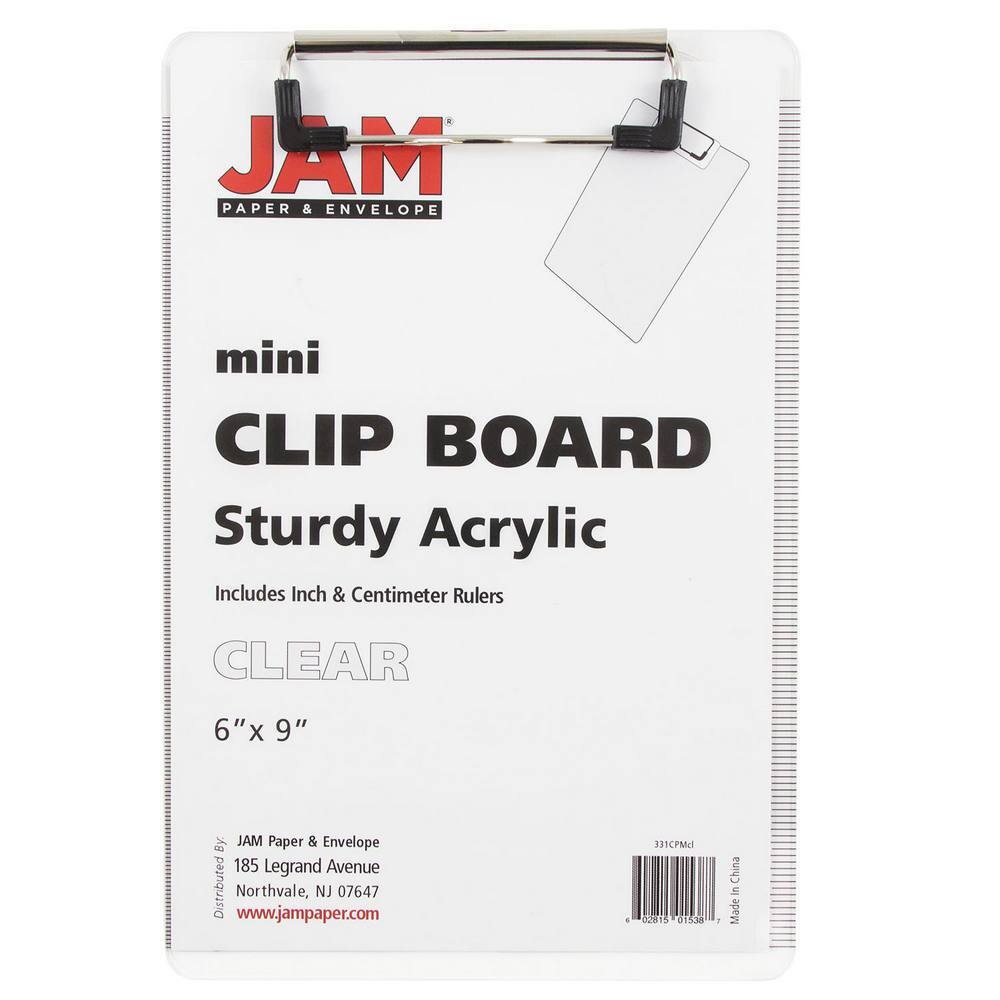 JAM Paper Mini Plastic Memo Clipboards, 12ct.