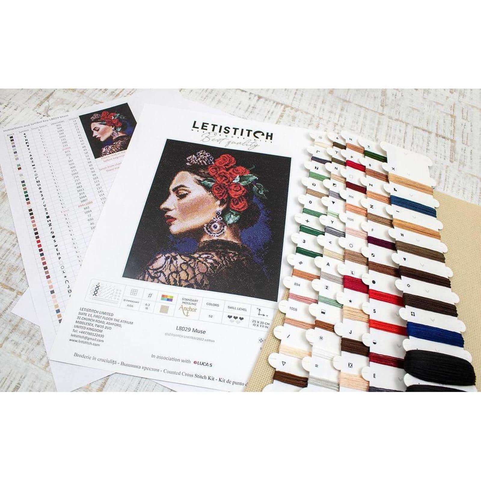 Letistitch Unicorn Kit & Frame Counted Cross-Stitch