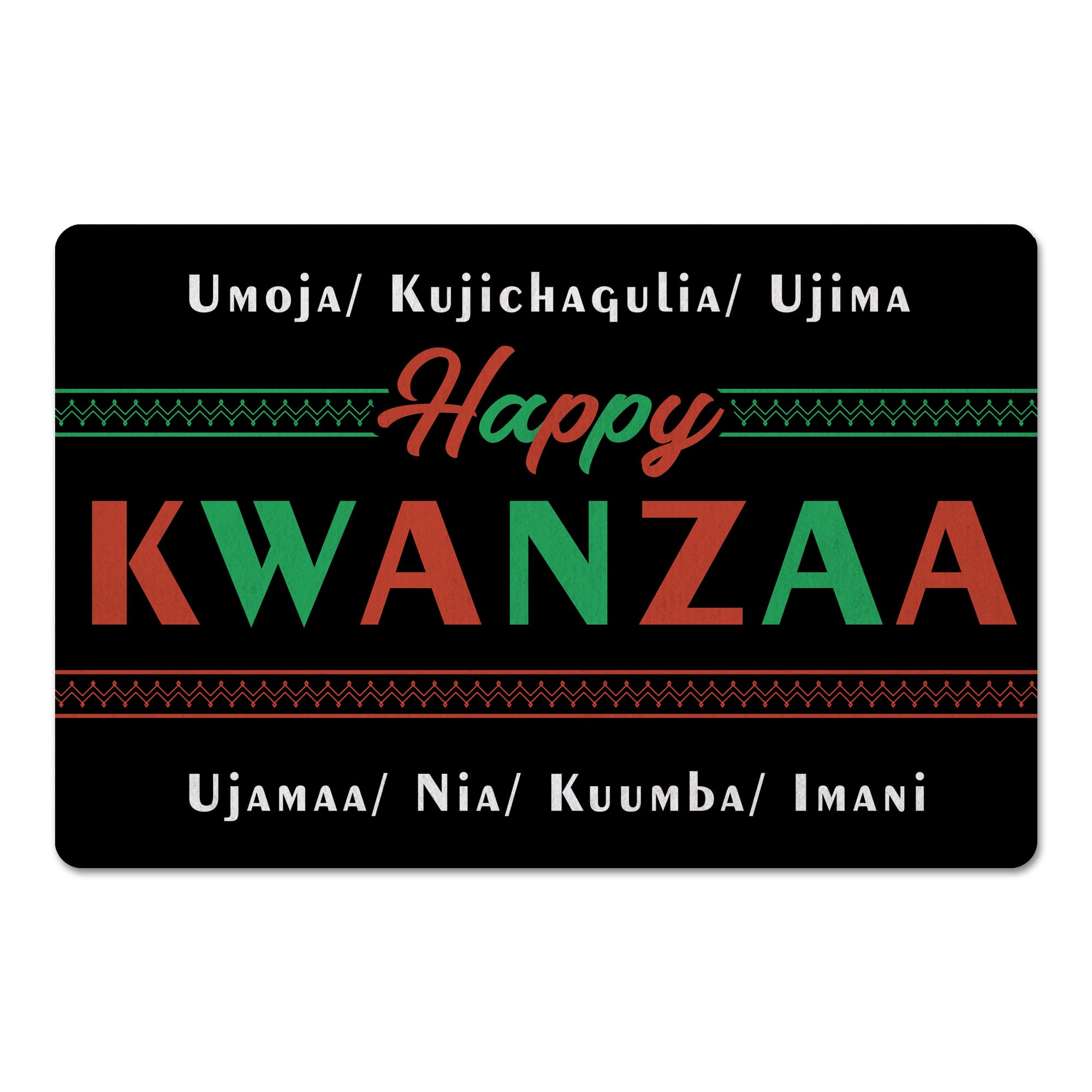 Happy Kwanzaa Floor Mat