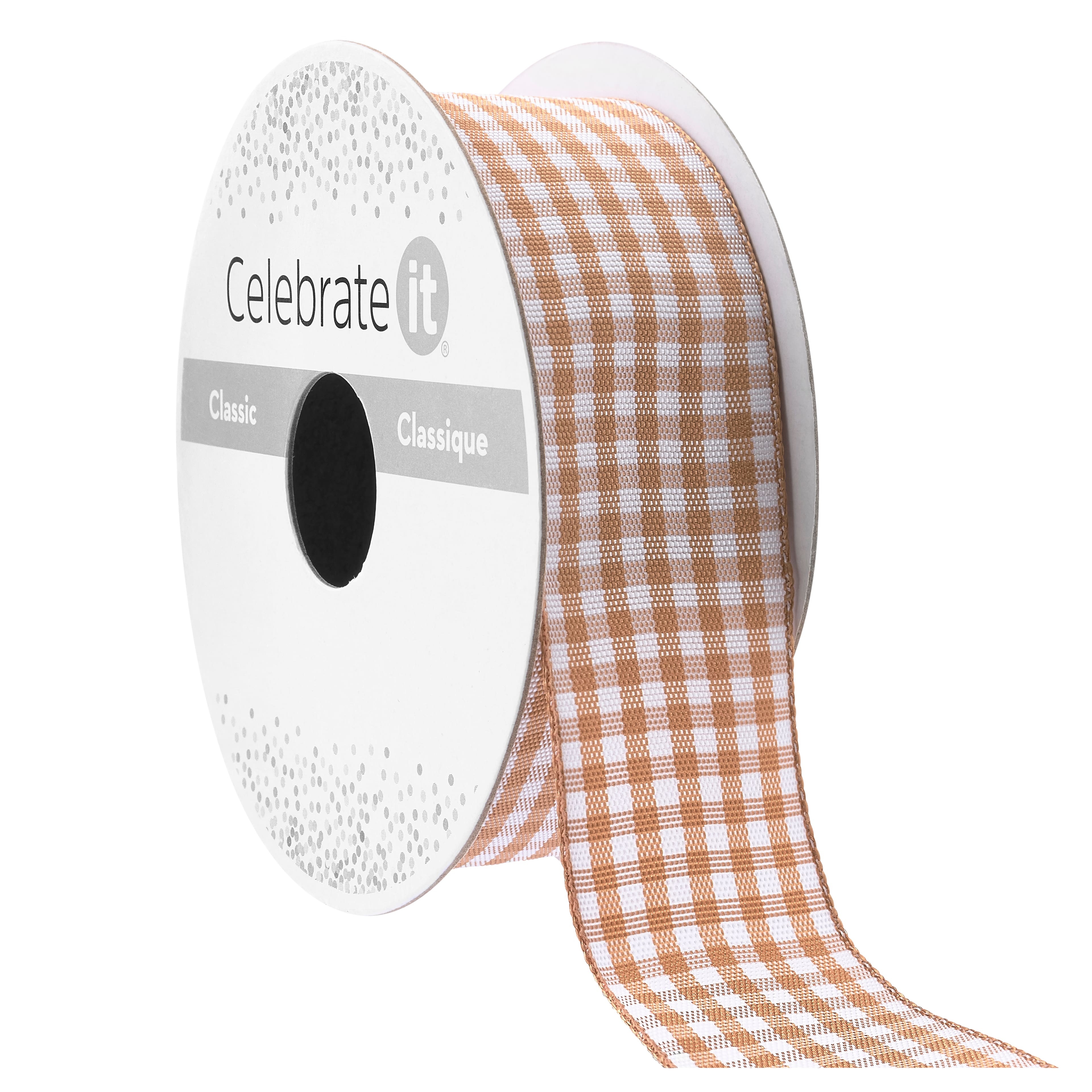 1" x 5yd. Gingham Ribbon by Celebrate It® Classic